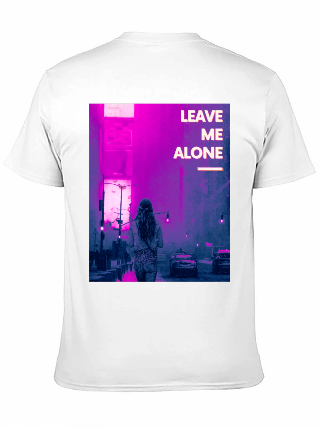 Leave Me Alone Graphic Tee - Black Cotton Blend