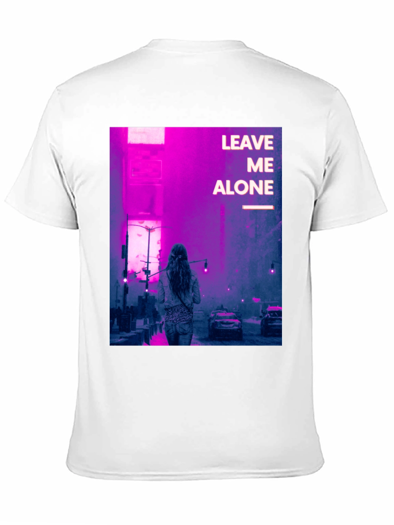 Leave Me Alone Graphic Tee - Black Cotton Blend