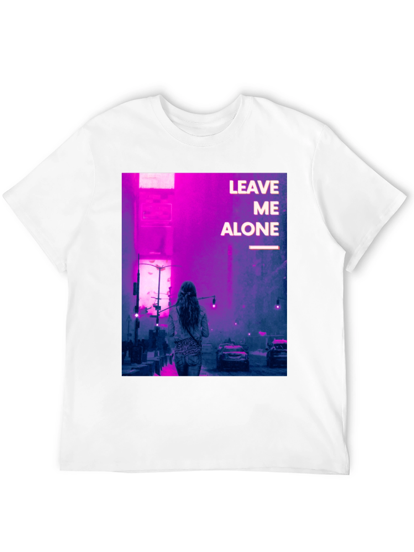Leave Me Alone Graphic Tee - Black Cotton Blend