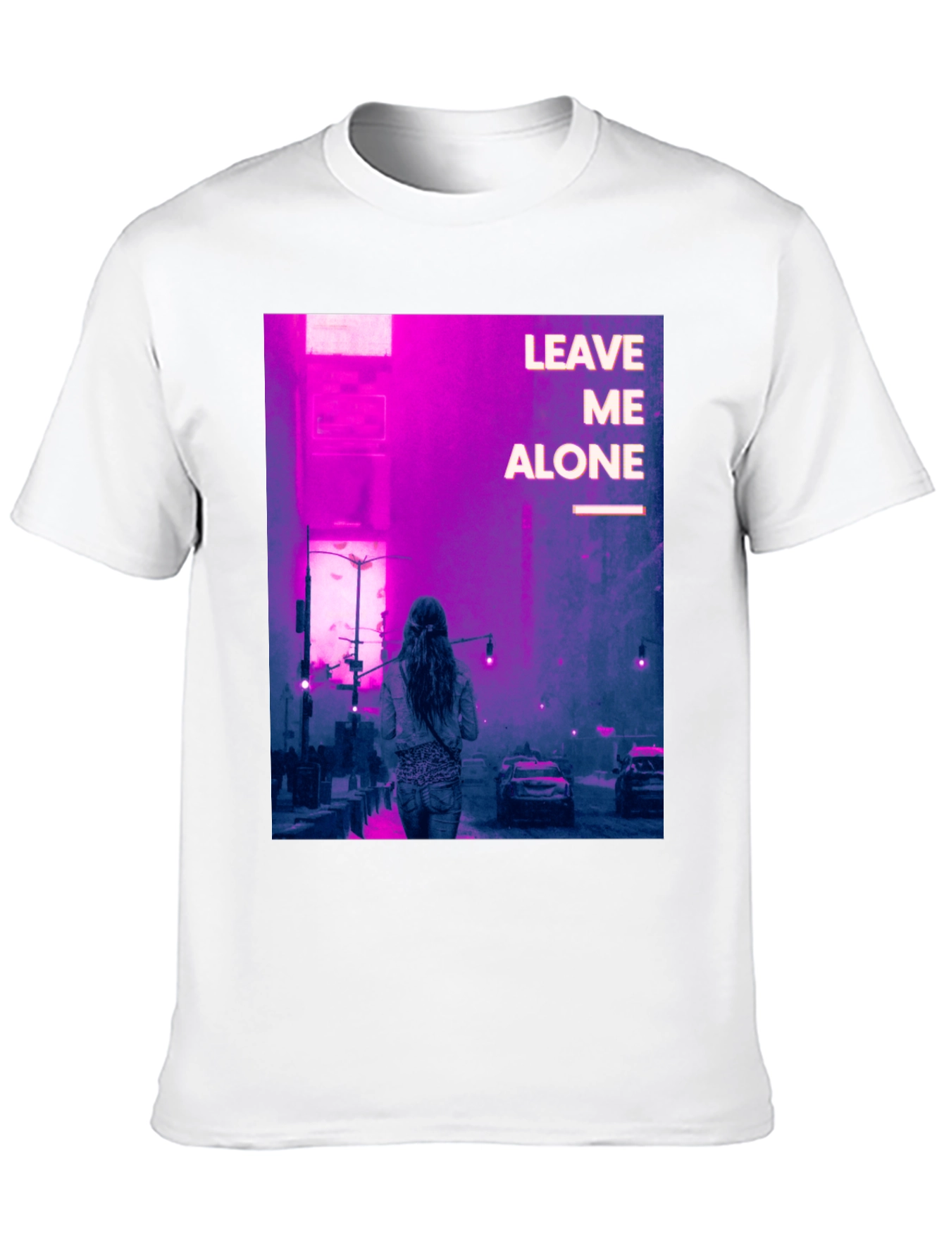 Leave Me Alone Graphic Tee - Black Cotton Blend
