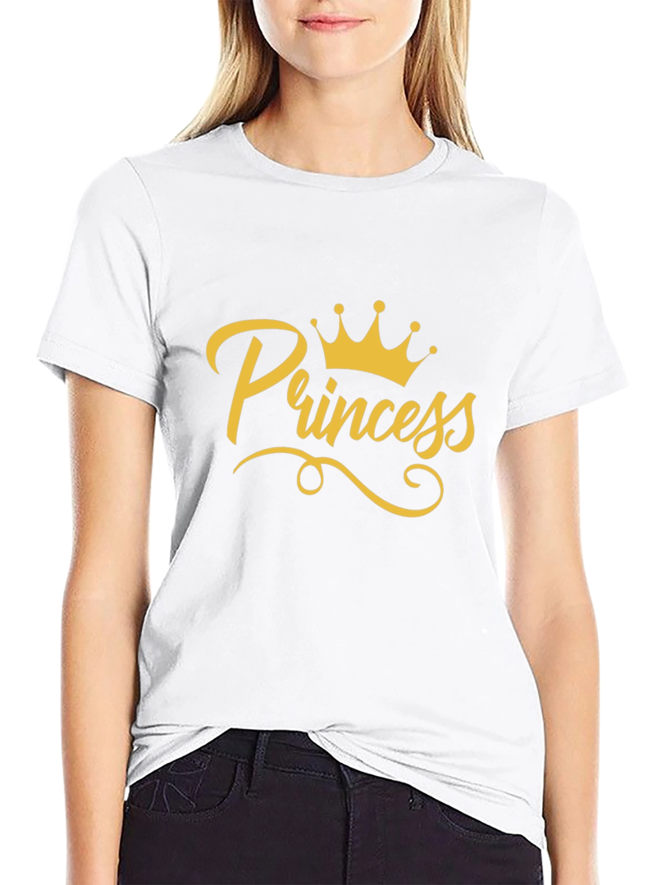 Princess Crown Graphic T-Shirt - Black