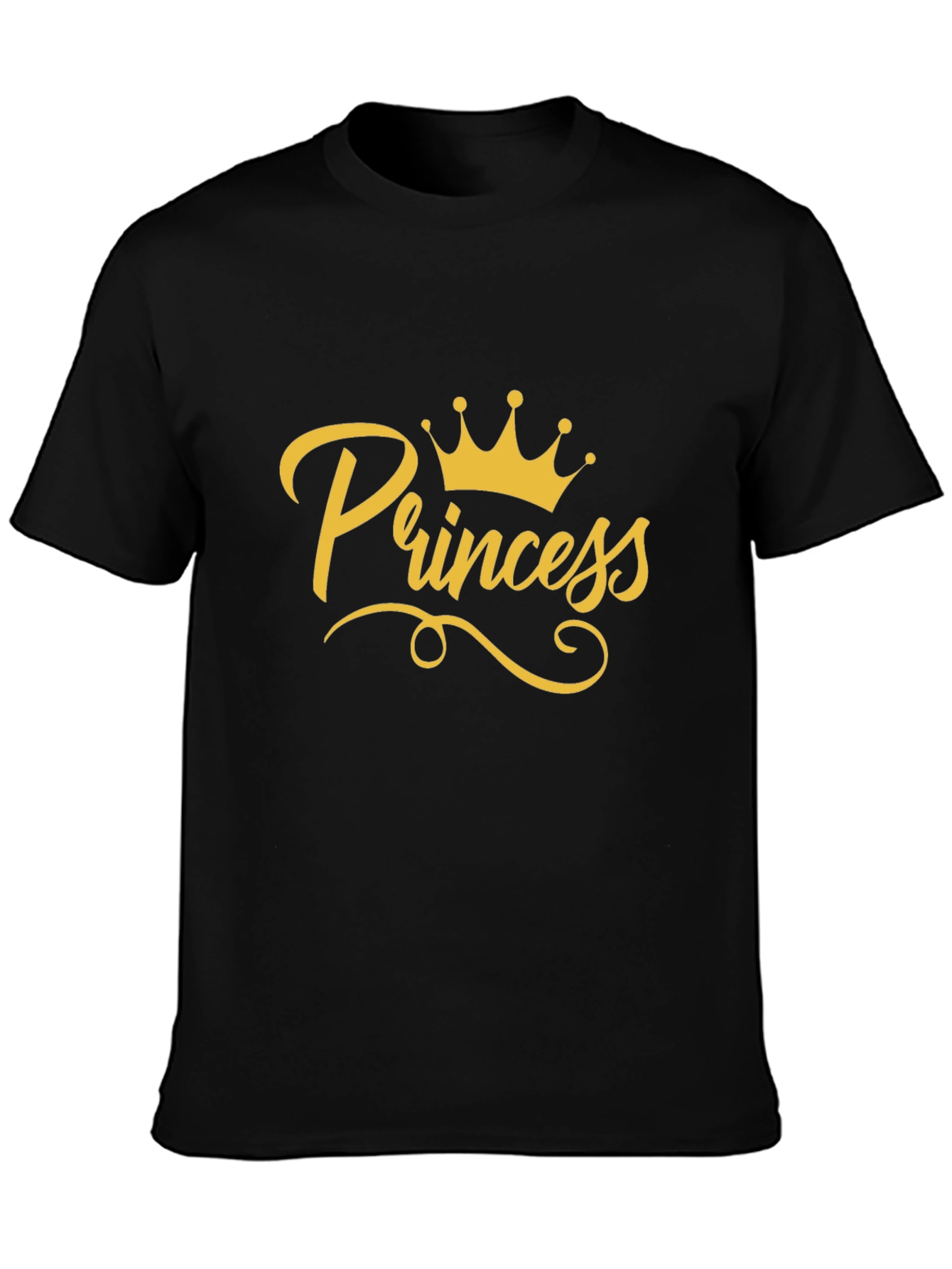 Princess Crown Graphic T-Shirt - Black