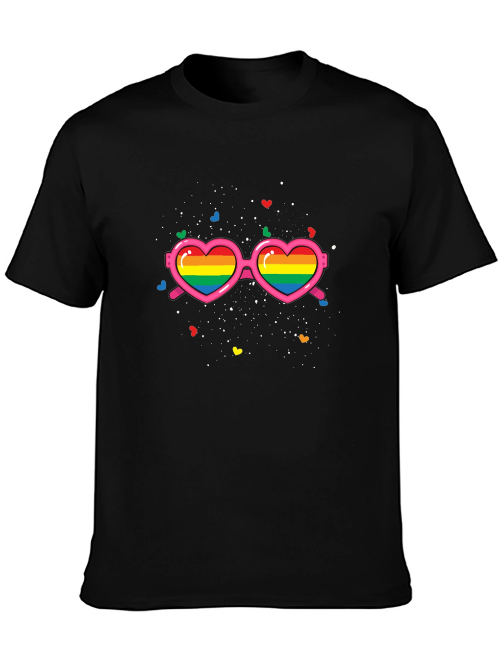 Pride Rainbow Heart Sunglasses T-Shirt