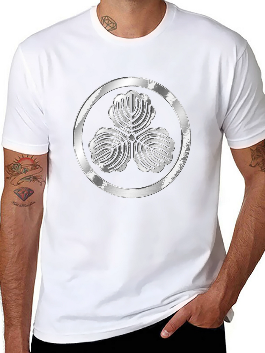 Silver Kamon Black T-Shirt