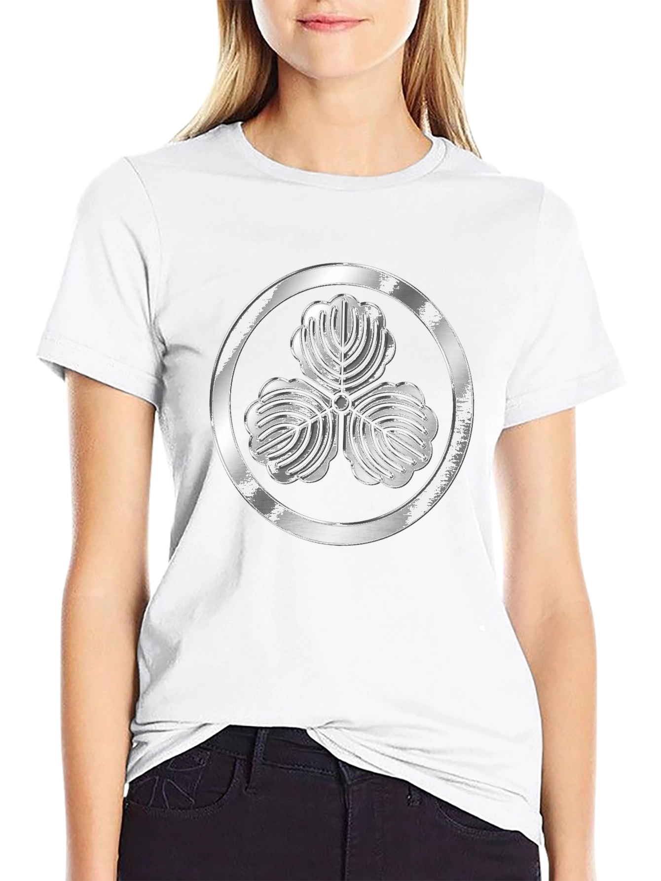 Silver Kamon Black T-Shirt