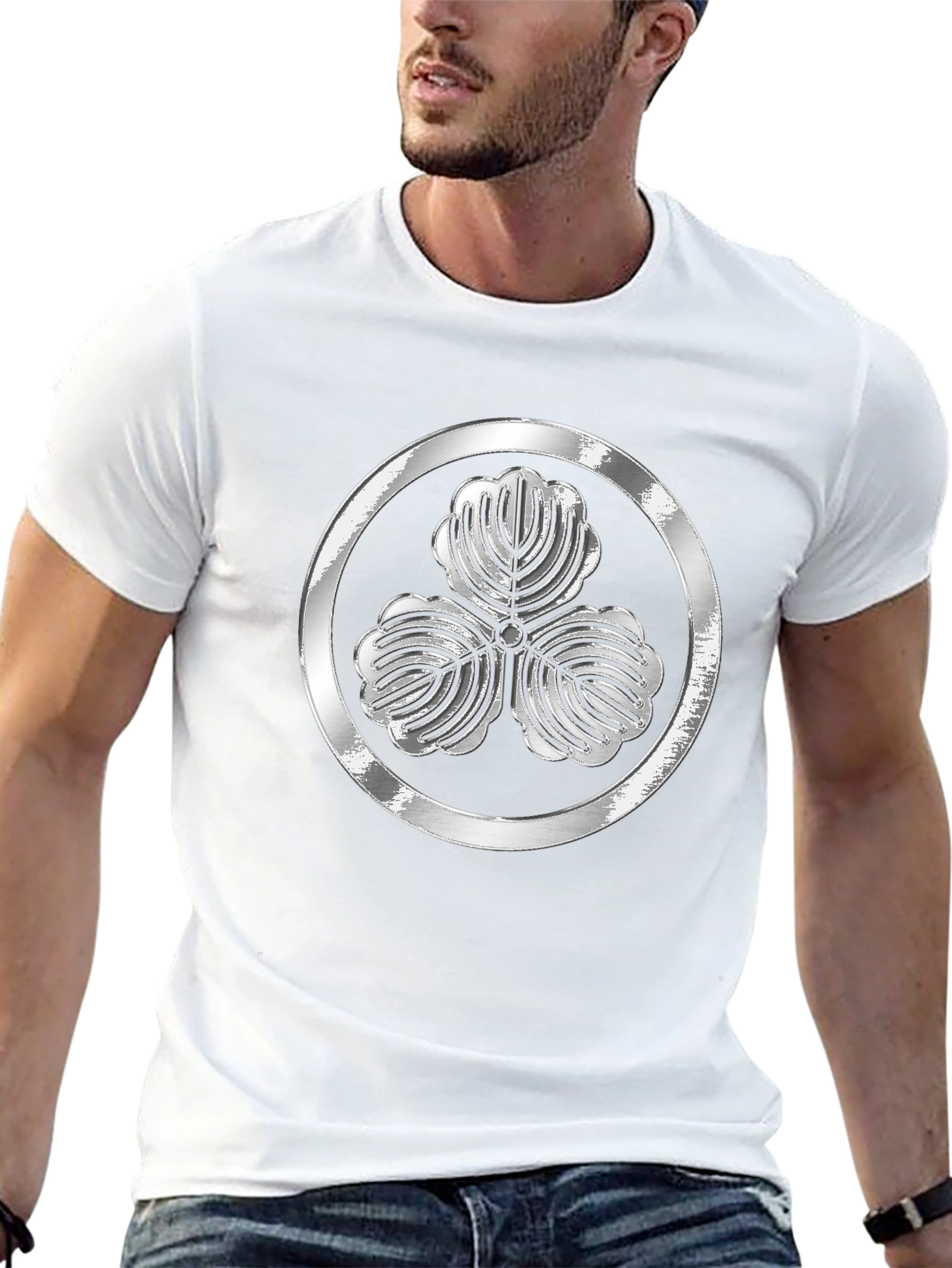 Silver Kamon Black T-Shirt