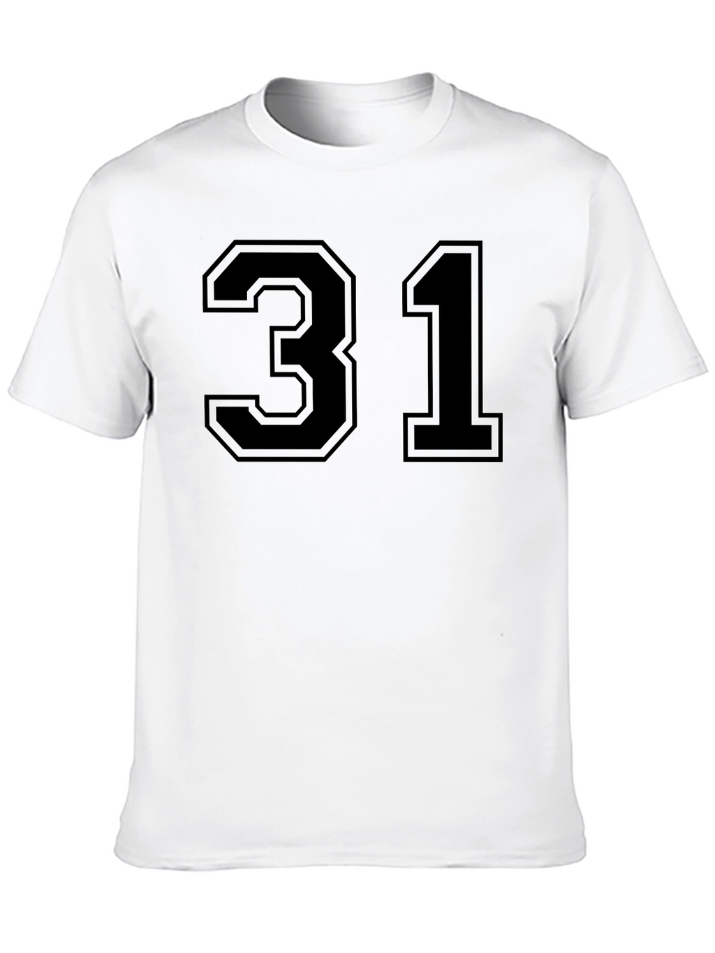 Number 31 Black Graphic Tee Shirt