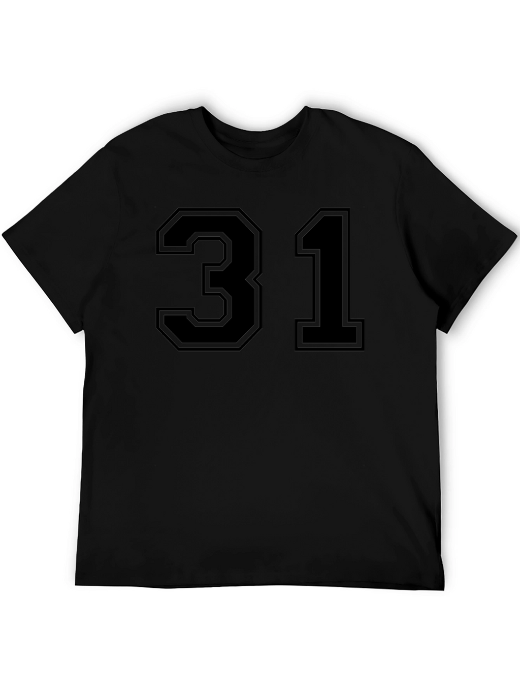 Number 31 Black Graphic Tee Shirt