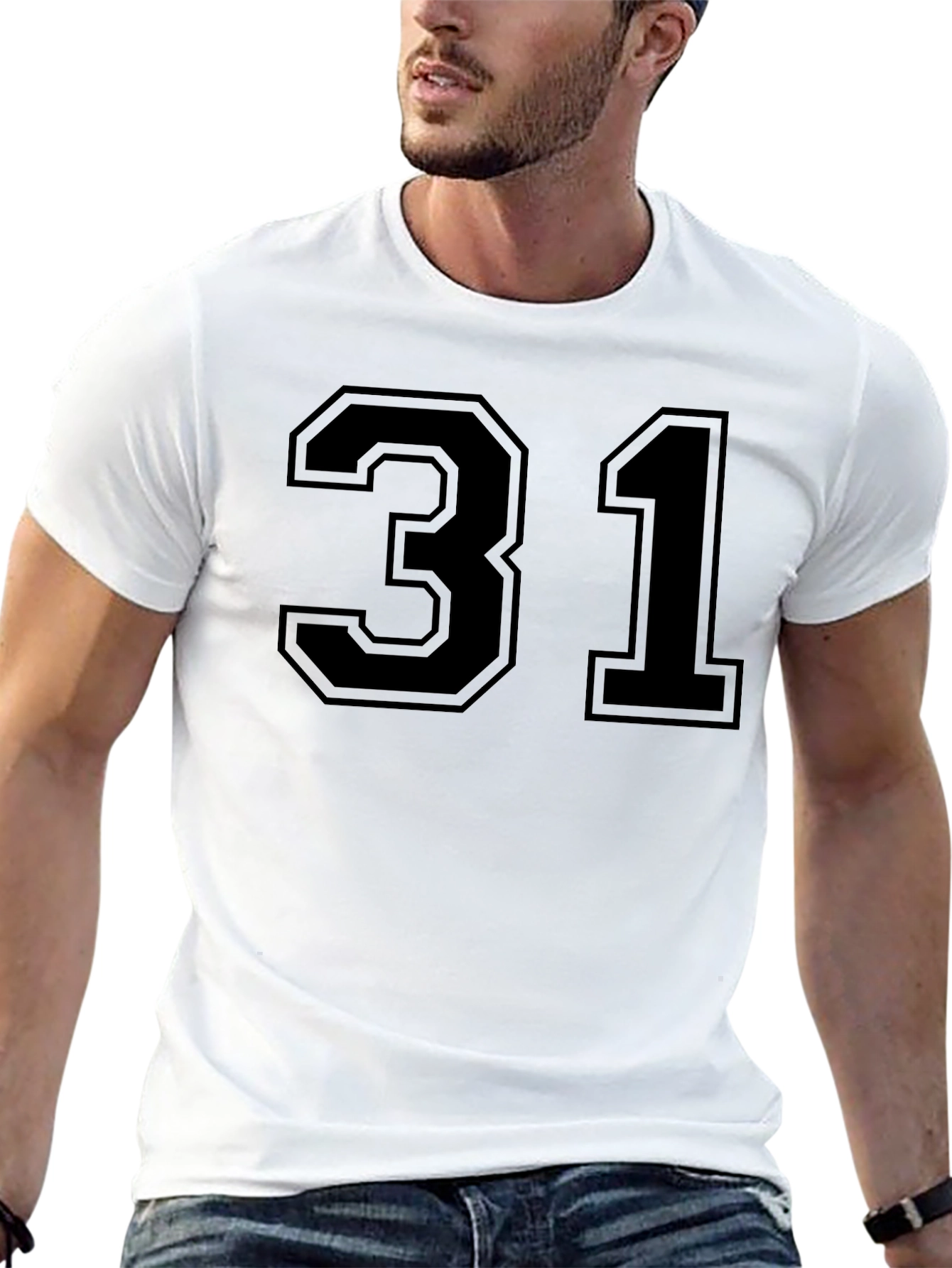 Number 31 Black Graphic Tee Shirt