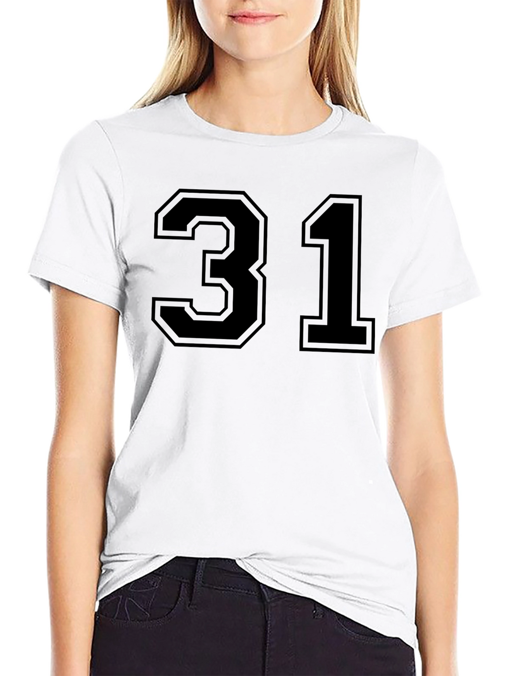 Number 31 Black Graphic Tee Shirt