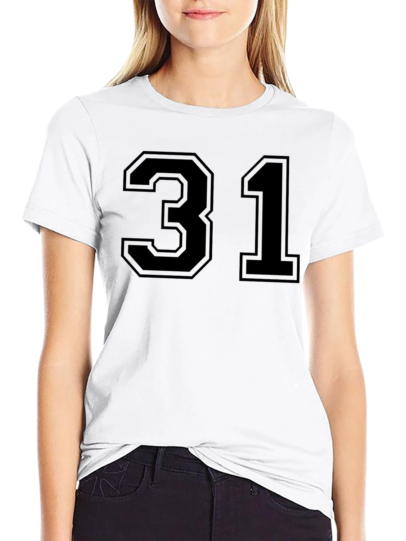 Number 31 Black Graphic Tee Shirt