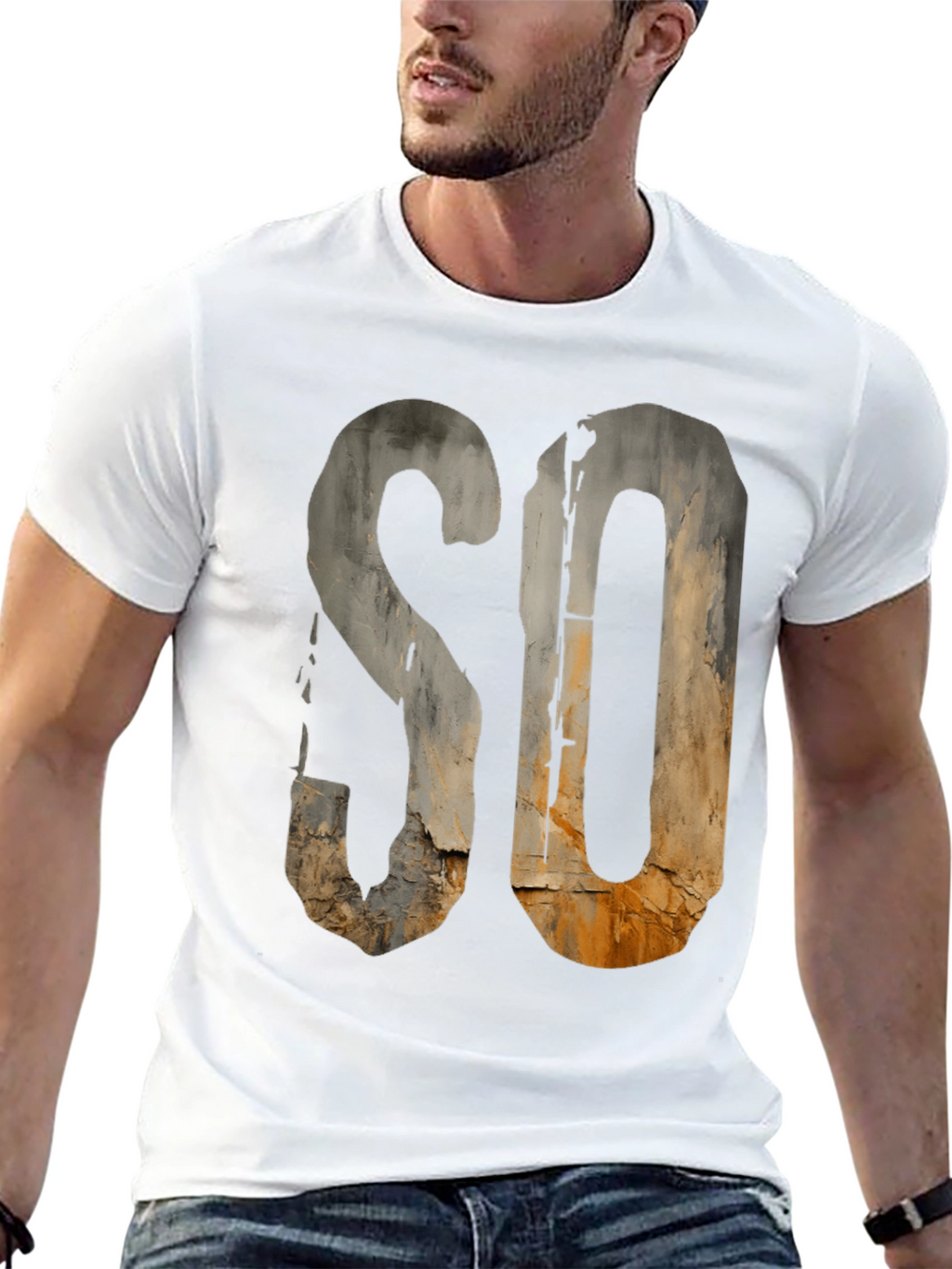 Rustic SO Graphic Tee - Urban Grunge Style