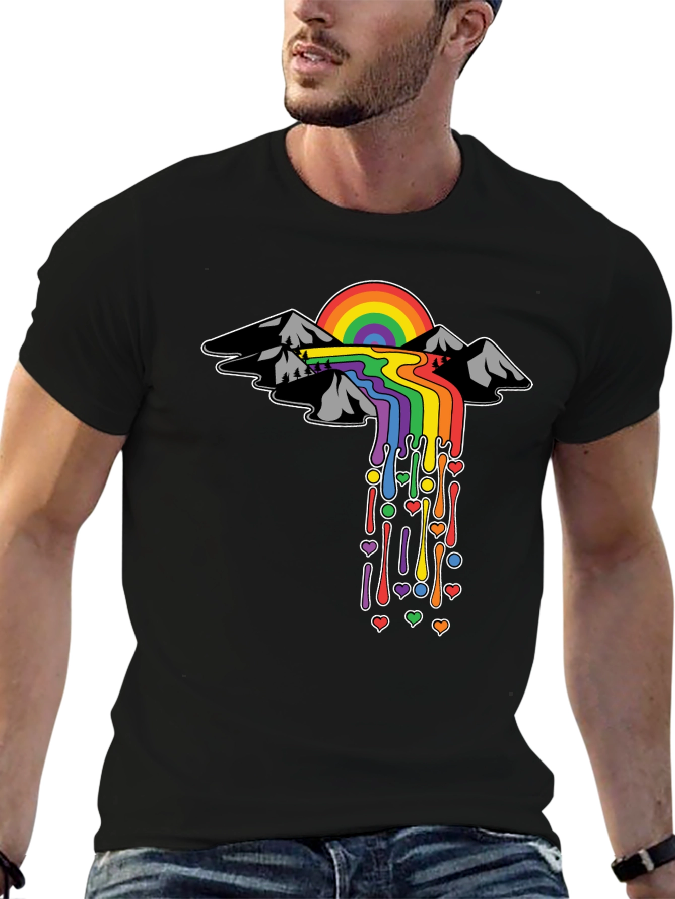 Rainbow Mountain Drip Tee - Pride Edition