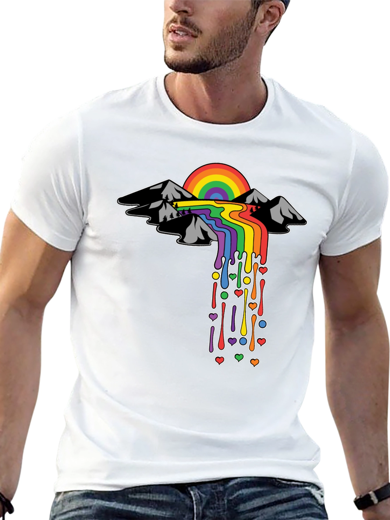 Rainbow Mountain Drip Tee - Pride Edition