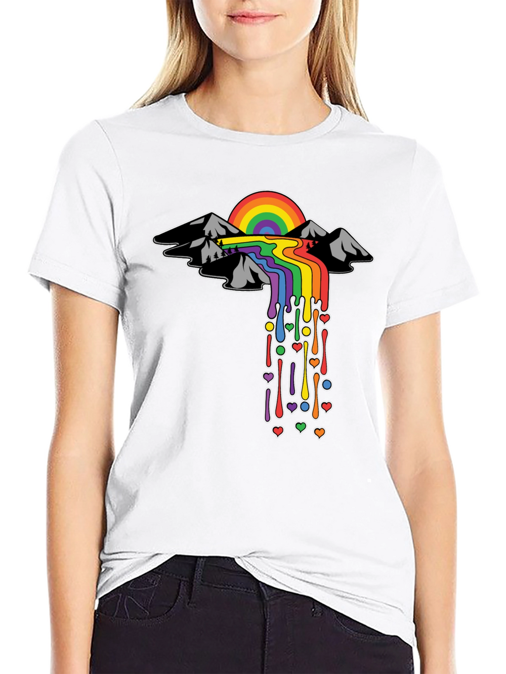 Rainbow Mountain Drip Tee - Pride Edition