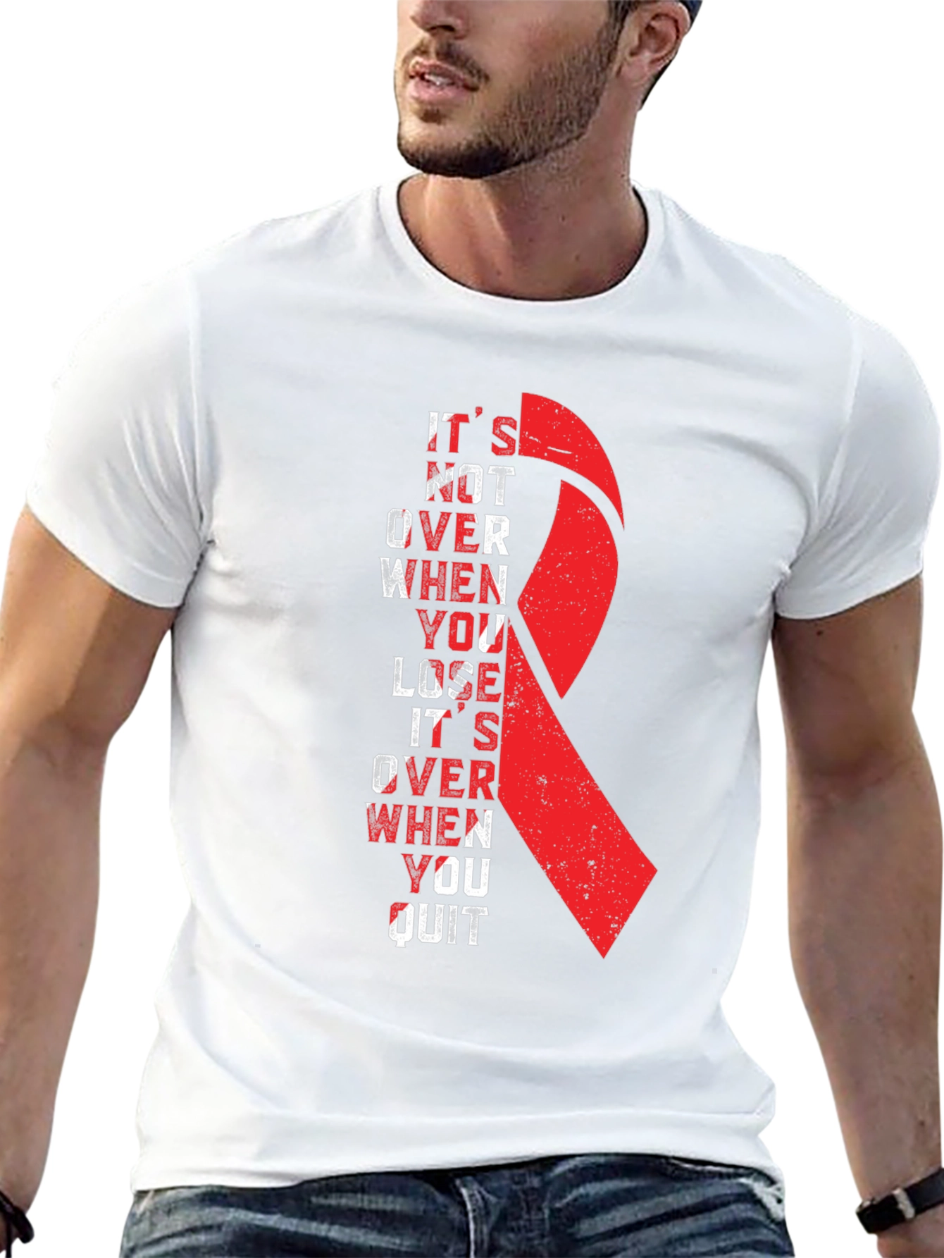 Inspirational Ribbon Graphic T-Shirt
