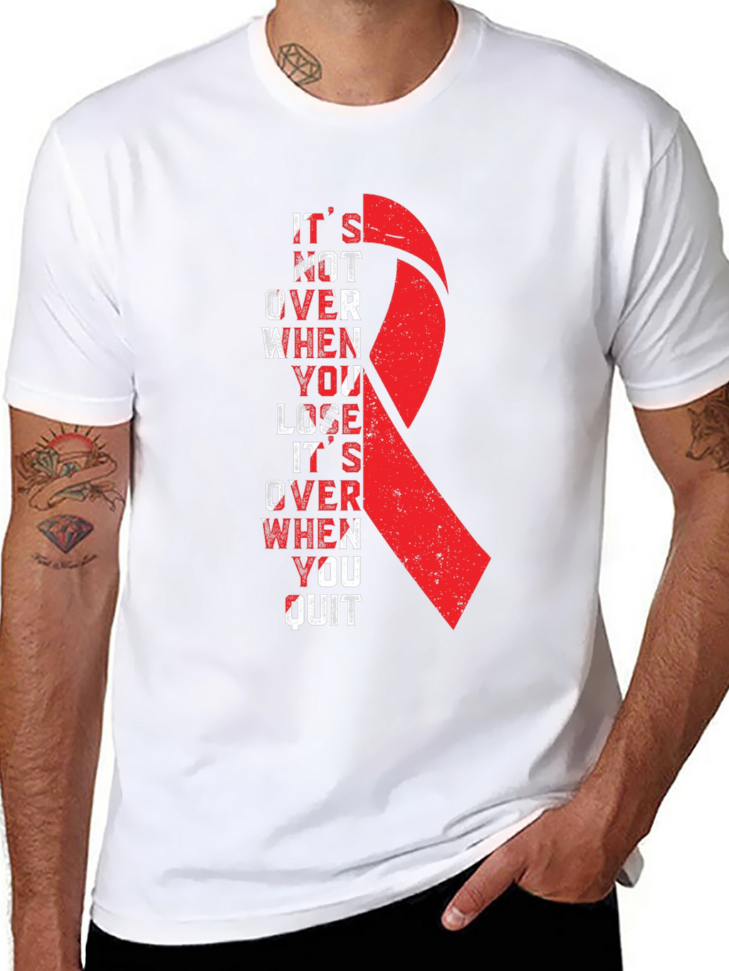 Inspirational Ribbon Graphic T-Shirt