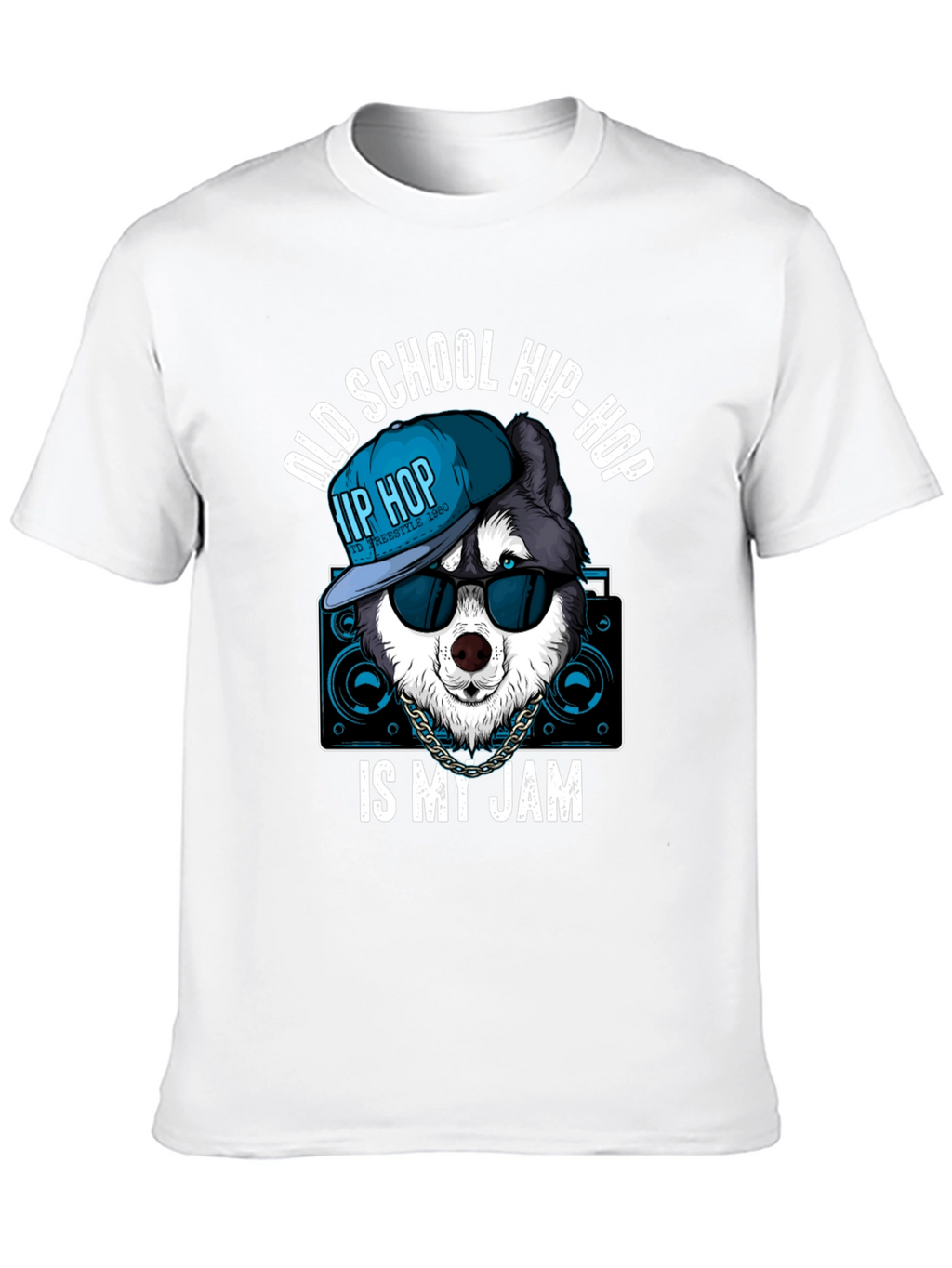 Old School Hip Hop Dog Graphic Tee
