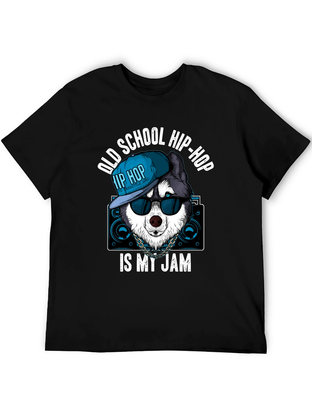 Old School Hip Hop Dog Graphic Tee