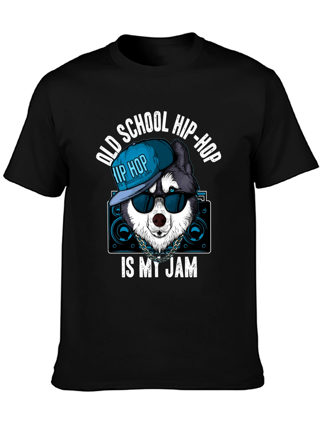 Old School Hip Hop Dog Graphic Tee
