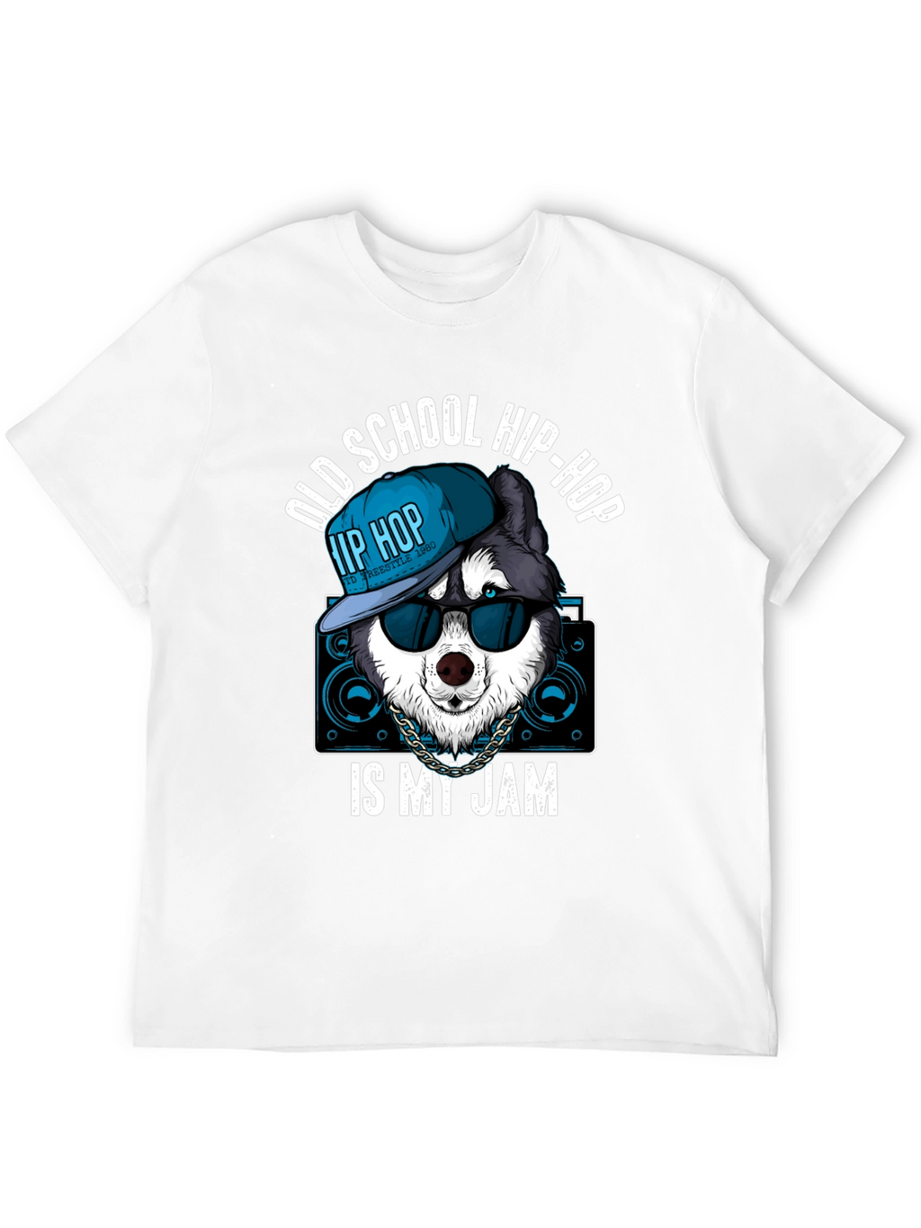 Old School Hip Hop Dog Graphic Tee