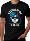 Old School Hip Hop Dog Graphic Tee