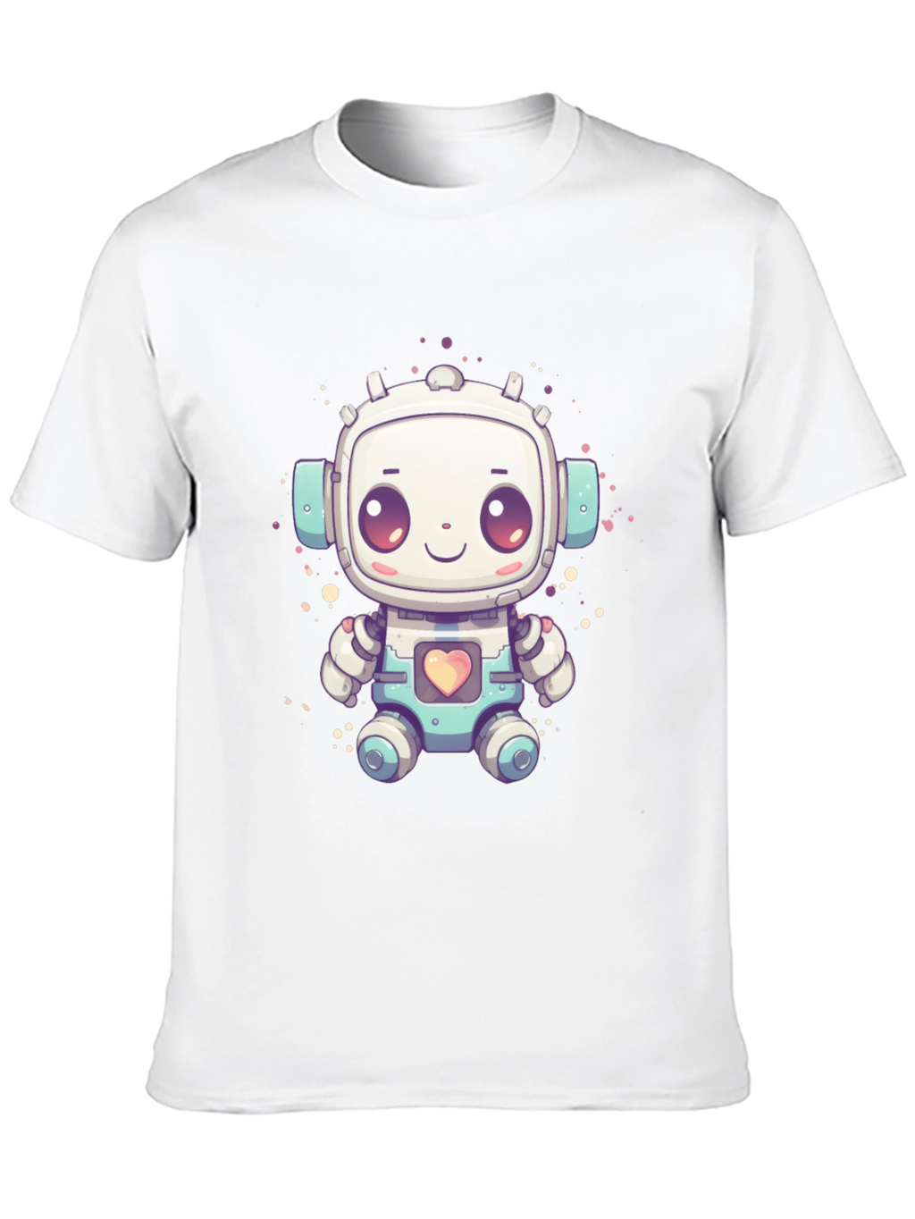Cute Robot Graphic T-Shirt - Fun Sci-Fi Style