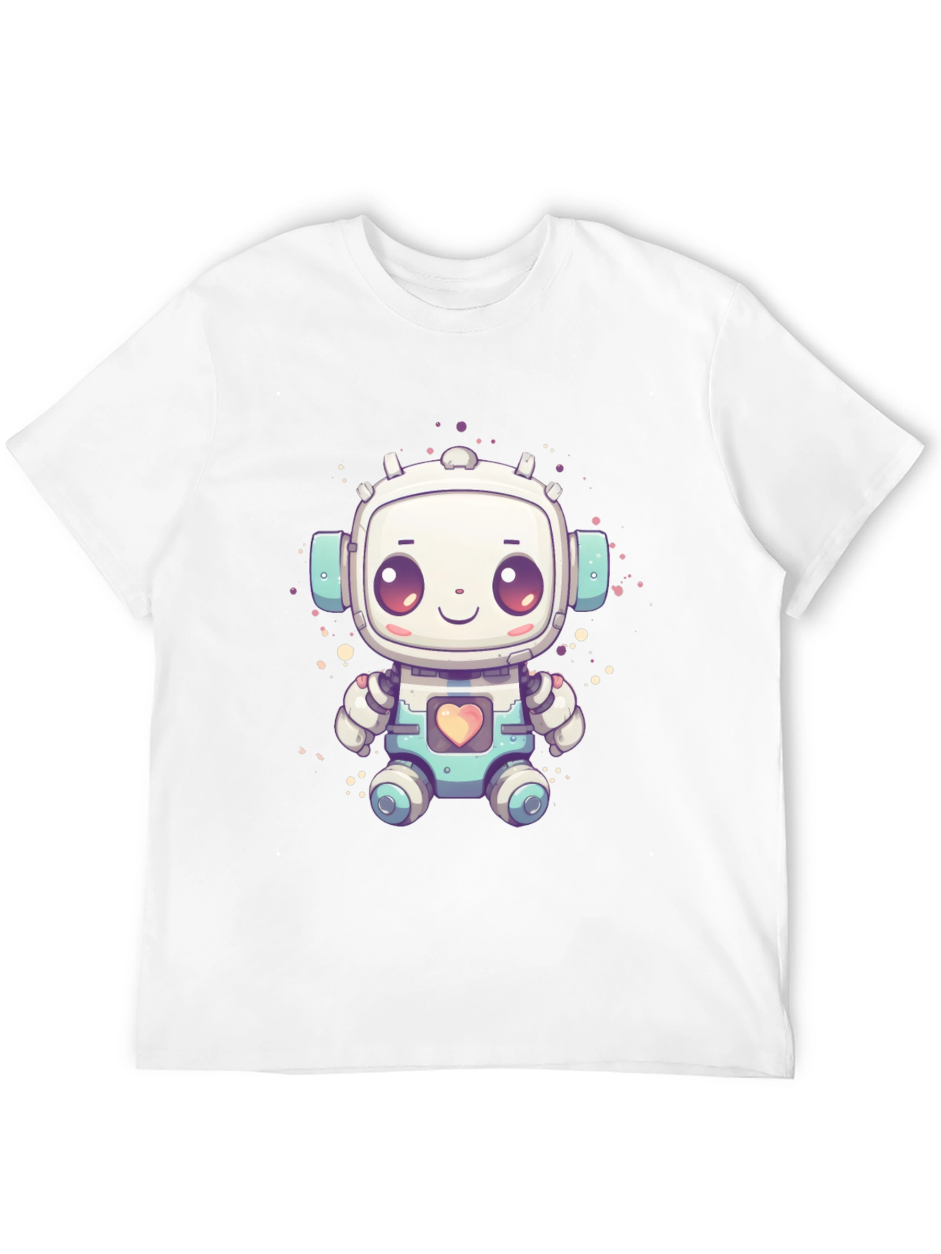 Cute Robot Graphic T-Shirt - Fun Sci-Fi Style