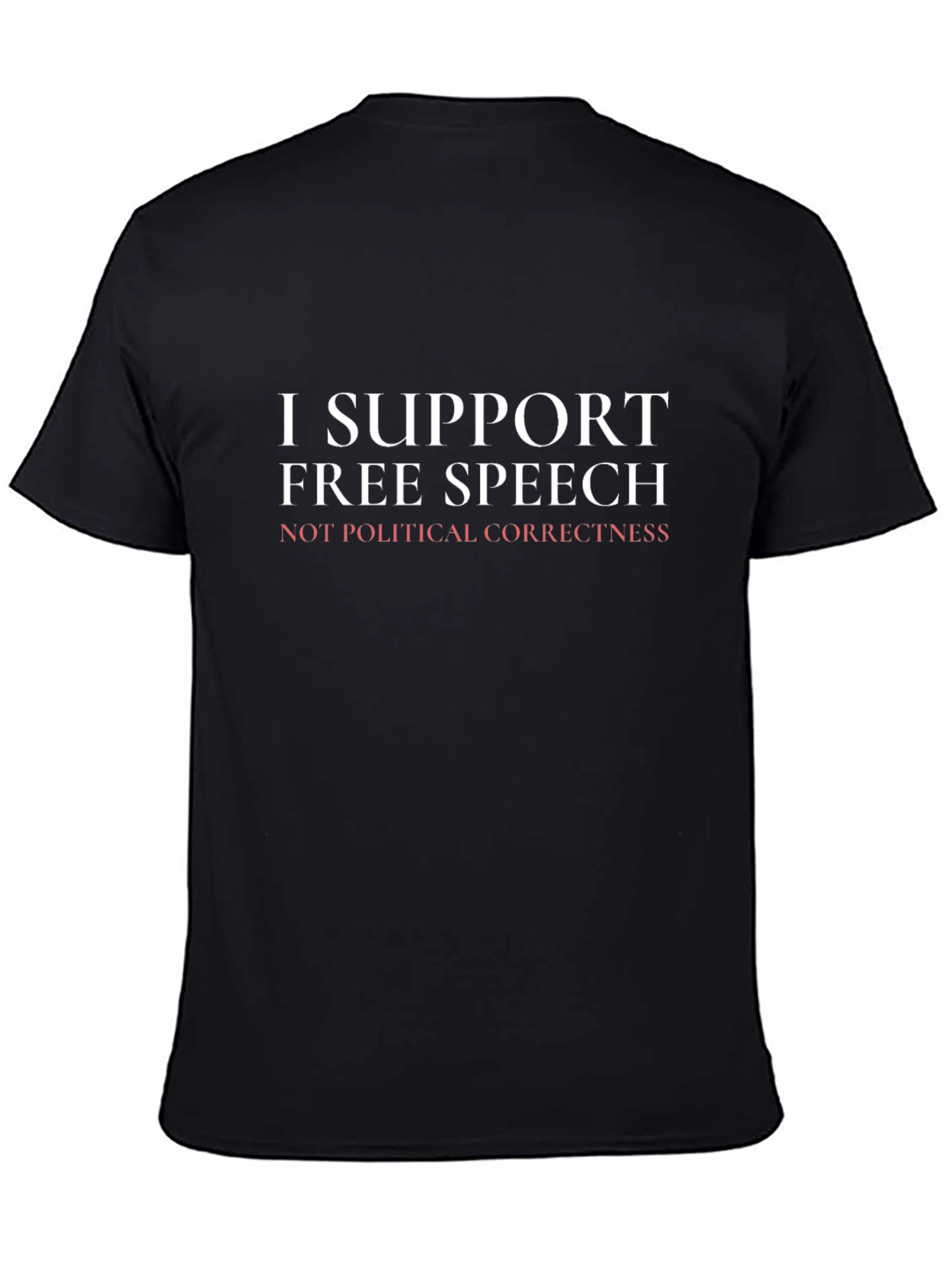 I Support Free Speech Graphic T-Shirt - Black