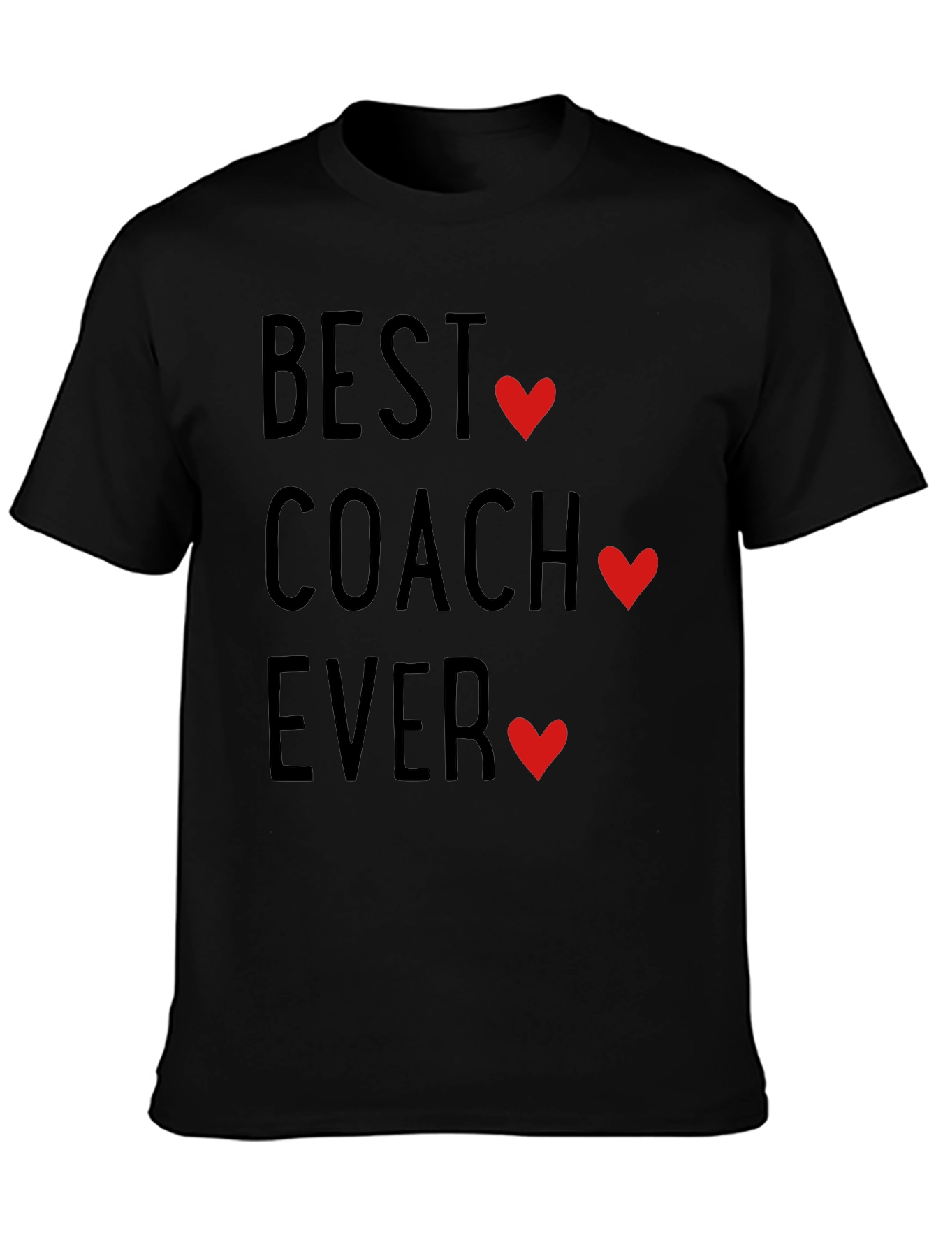 Best Coach Ever T-Shirt with Heart Accents