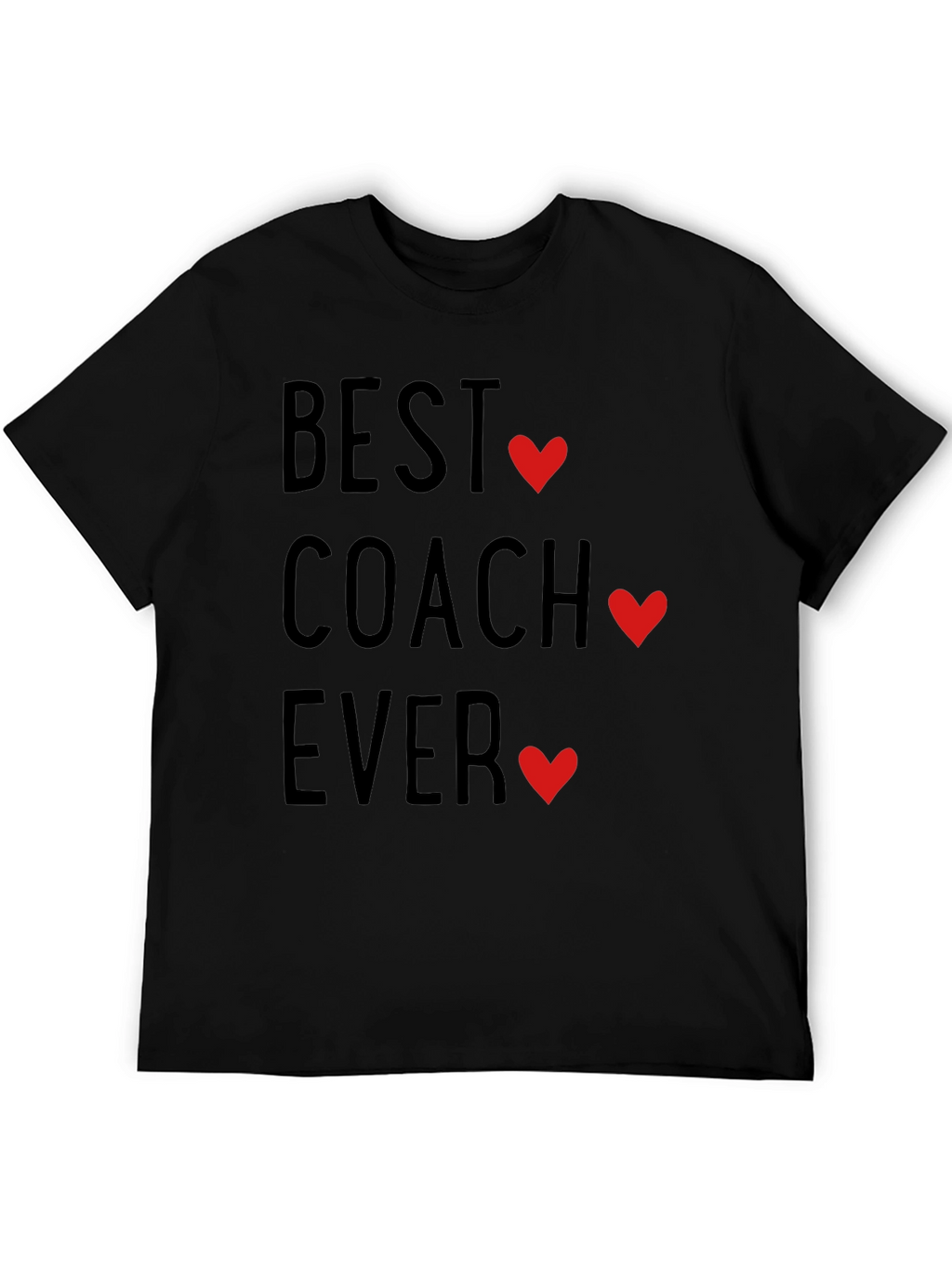 Best Coach Ever T-Shirt with Heart Accents