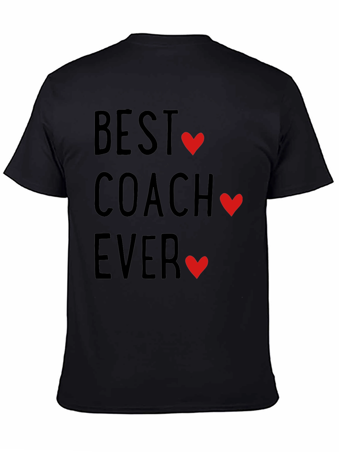 Best Coach Ever T-Shirt with Heart Accents