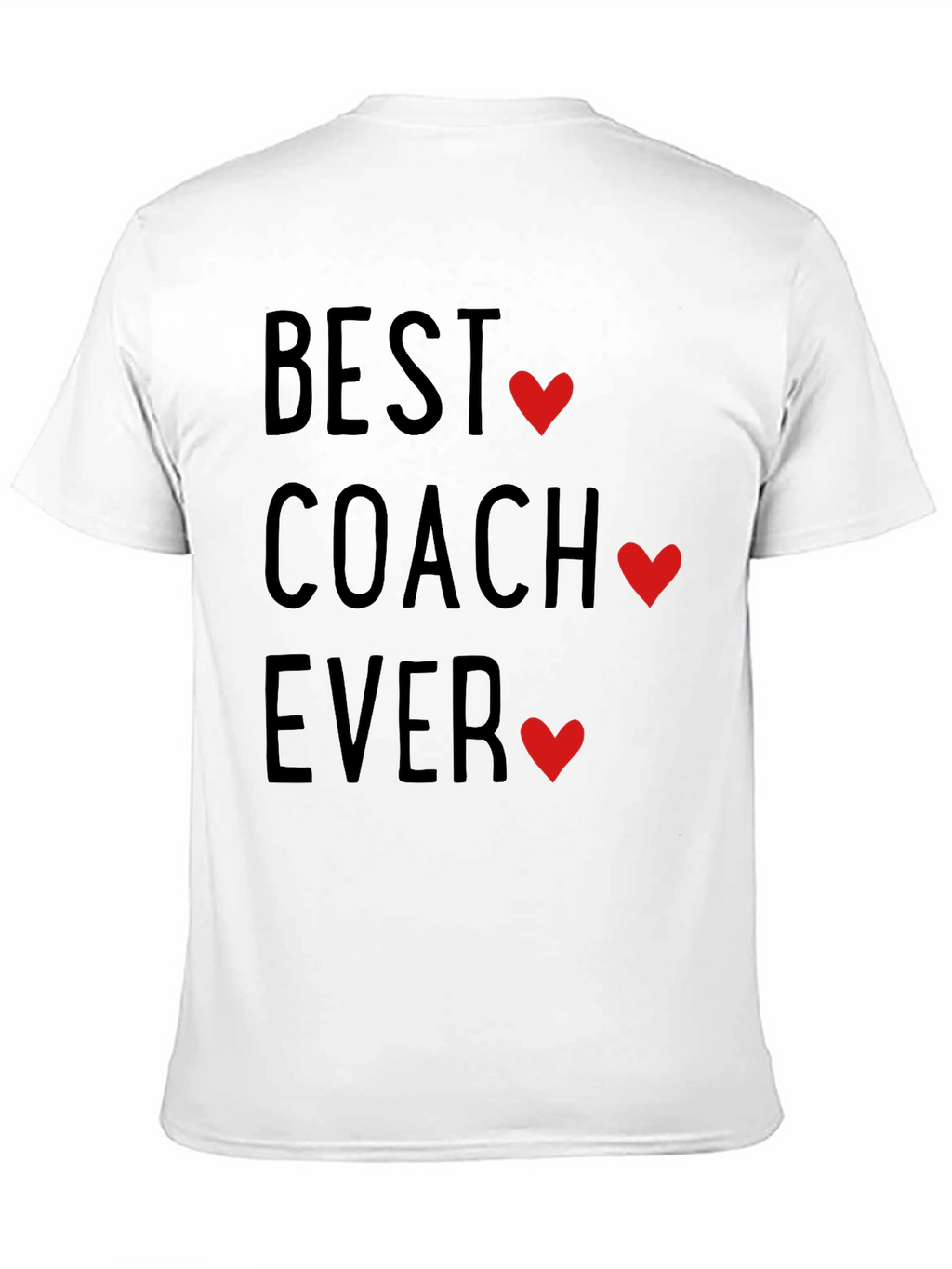 Best Coach Ever T-Shirt with Heart Accents