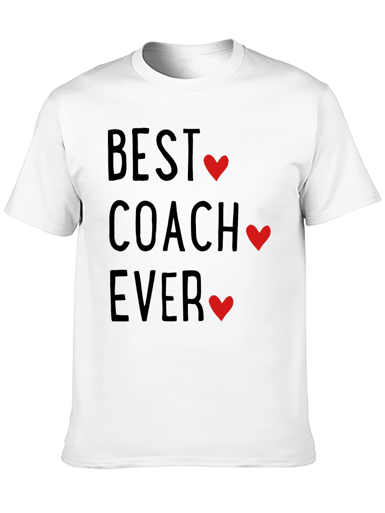 Best Coach Ever T-Shirt with Heart Accents