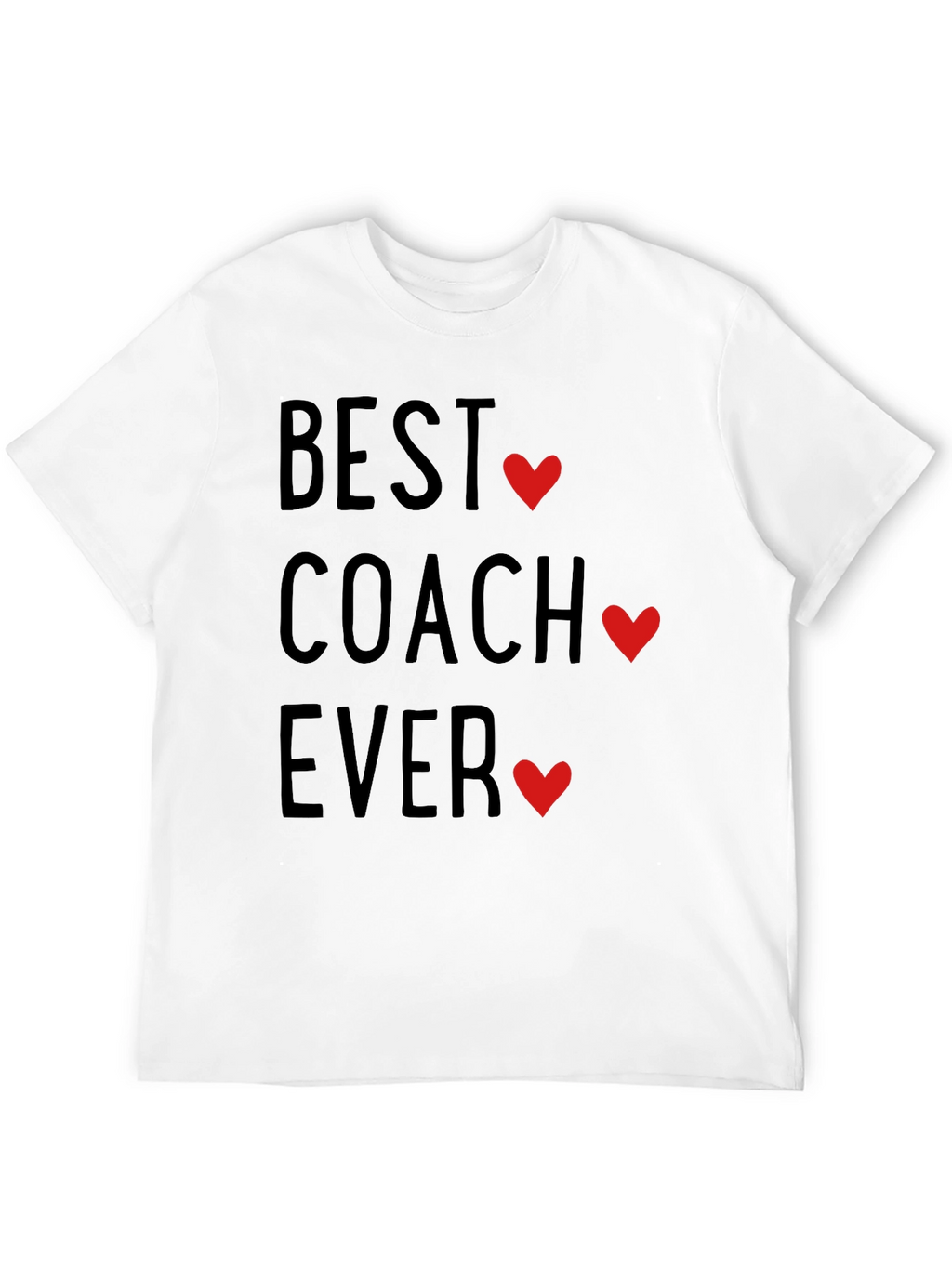 Best Coach Ever T-Shirt with Heart Accents