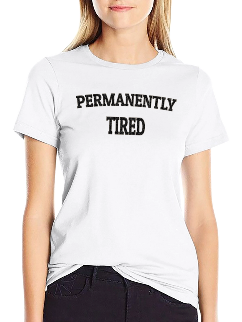 Permanently Tired Black T-Shirt