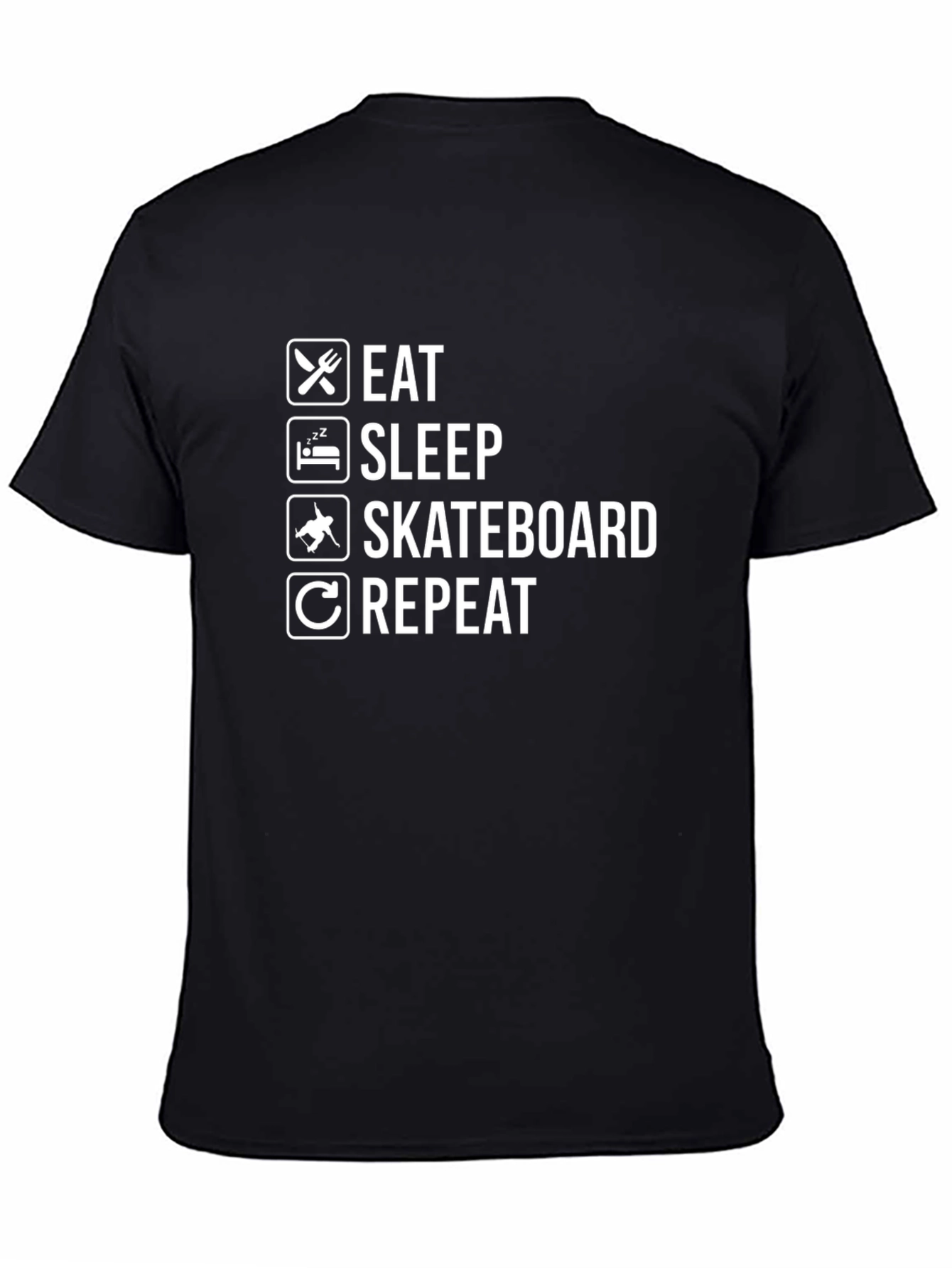 Eat Sleep Skateboard Repeat Graphic Tee