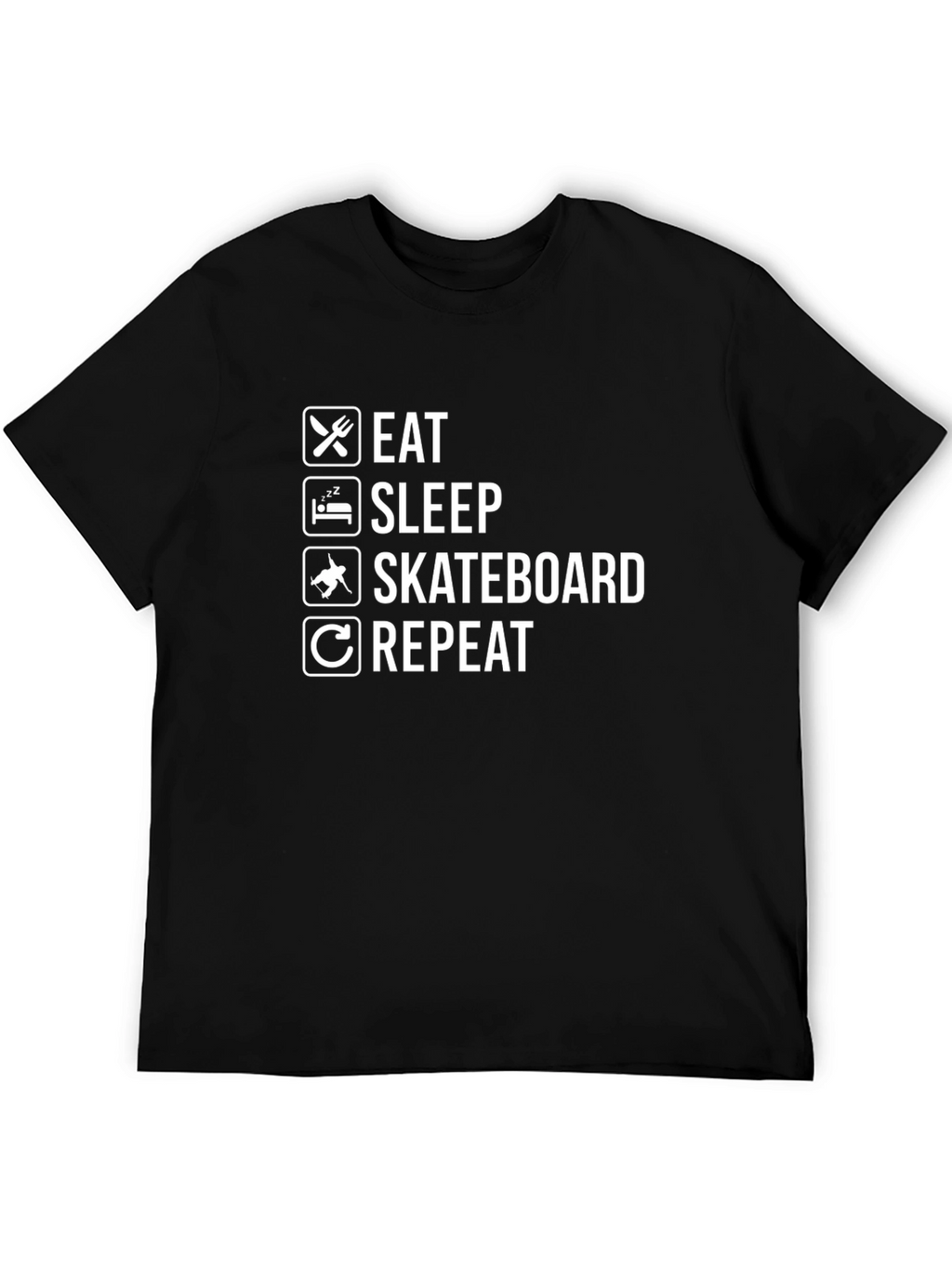 Eat Sleep Skateboard Repeat Graphic Tee