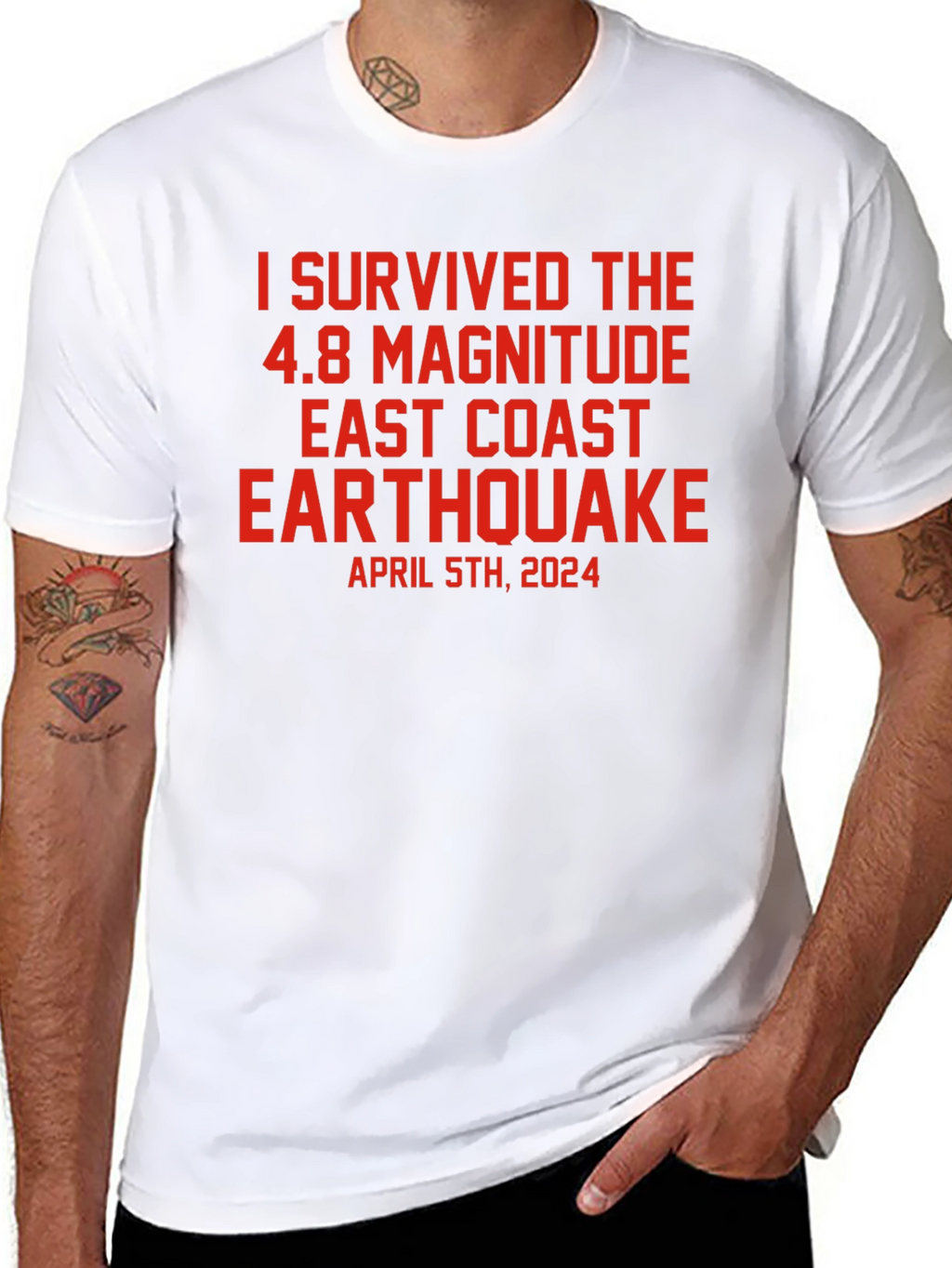 I Survived 4.8 East Coast Earthquake T-Shirt