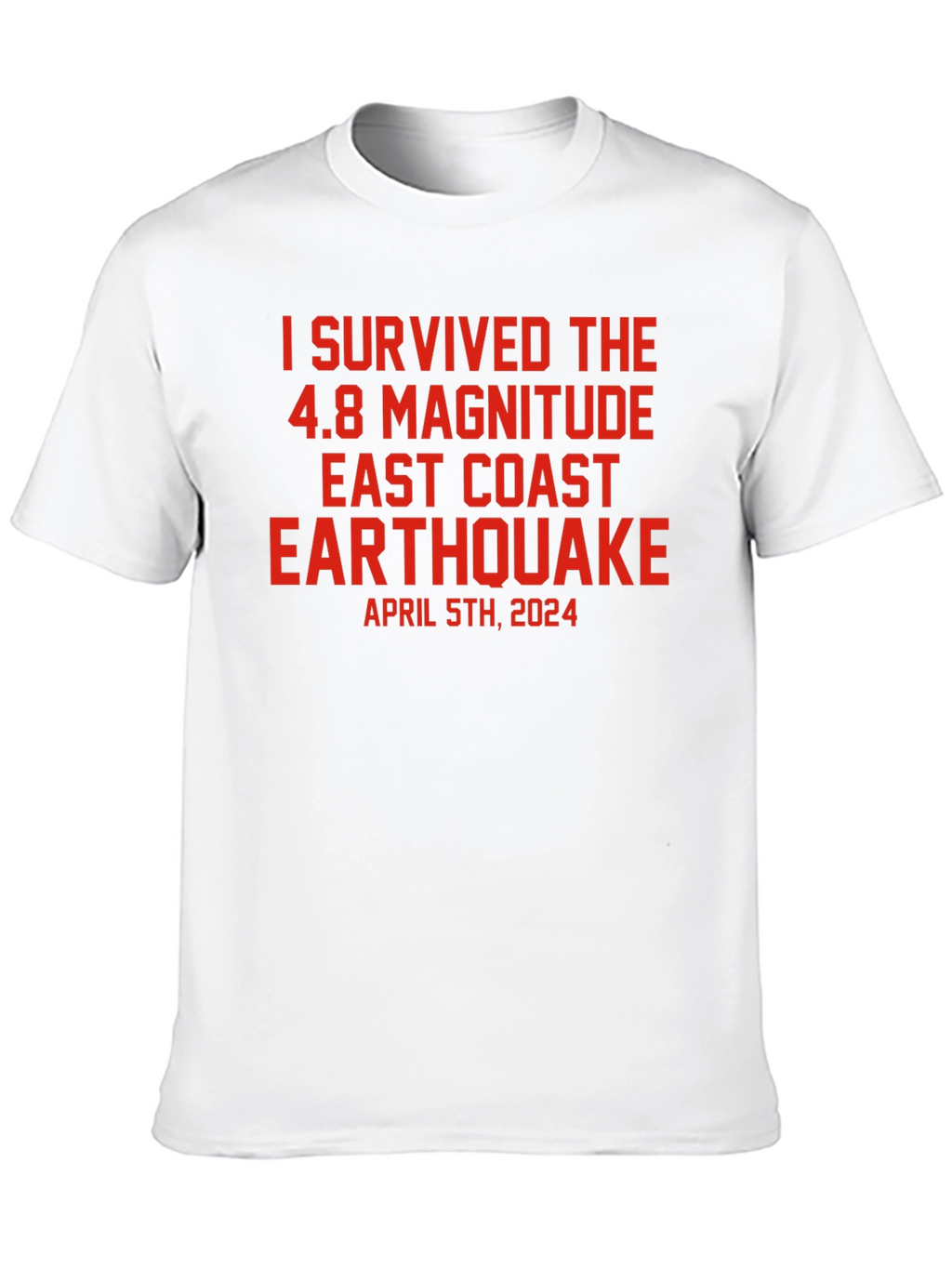 I Survived 4.8 East Coast Earthquake T-Shirt
