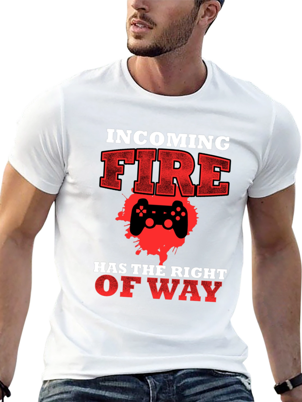 Incoming Fire Gamer T-Shirt - Right of Way