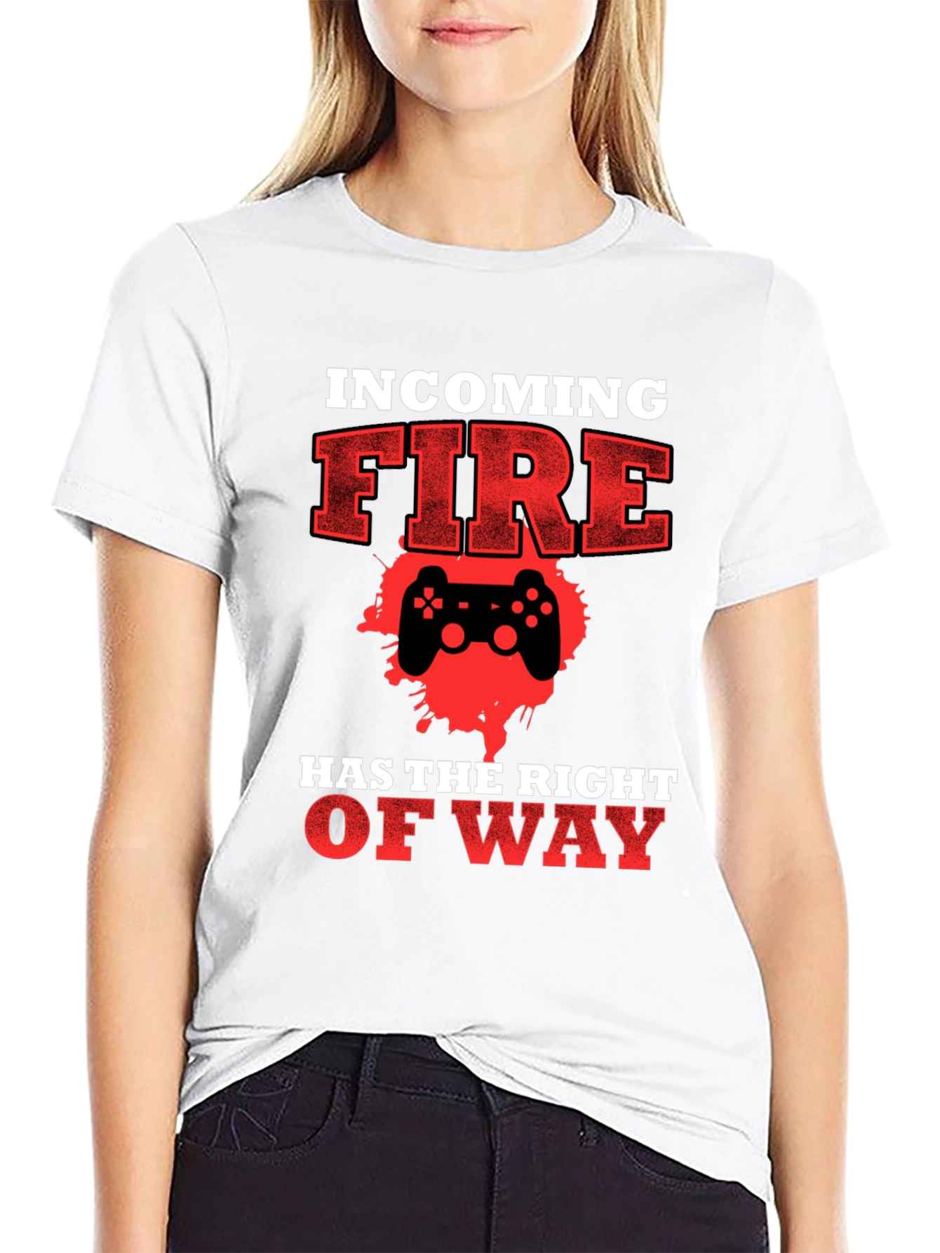 Incoming Fire Gamer T-Shirt - Right of Way