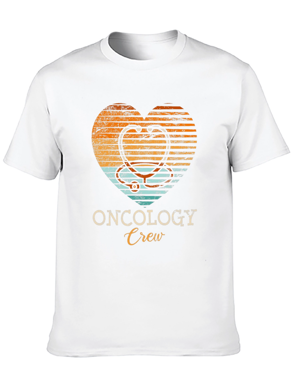 Oncology Crew Heart Stethoscope Graphic Tee