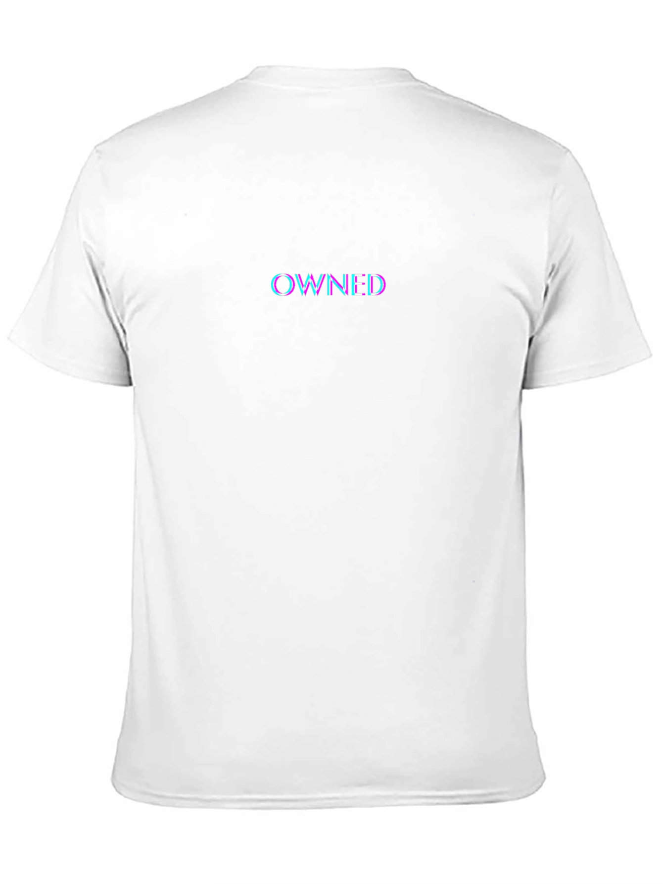 Owned Glitch Text Black T-Shirt