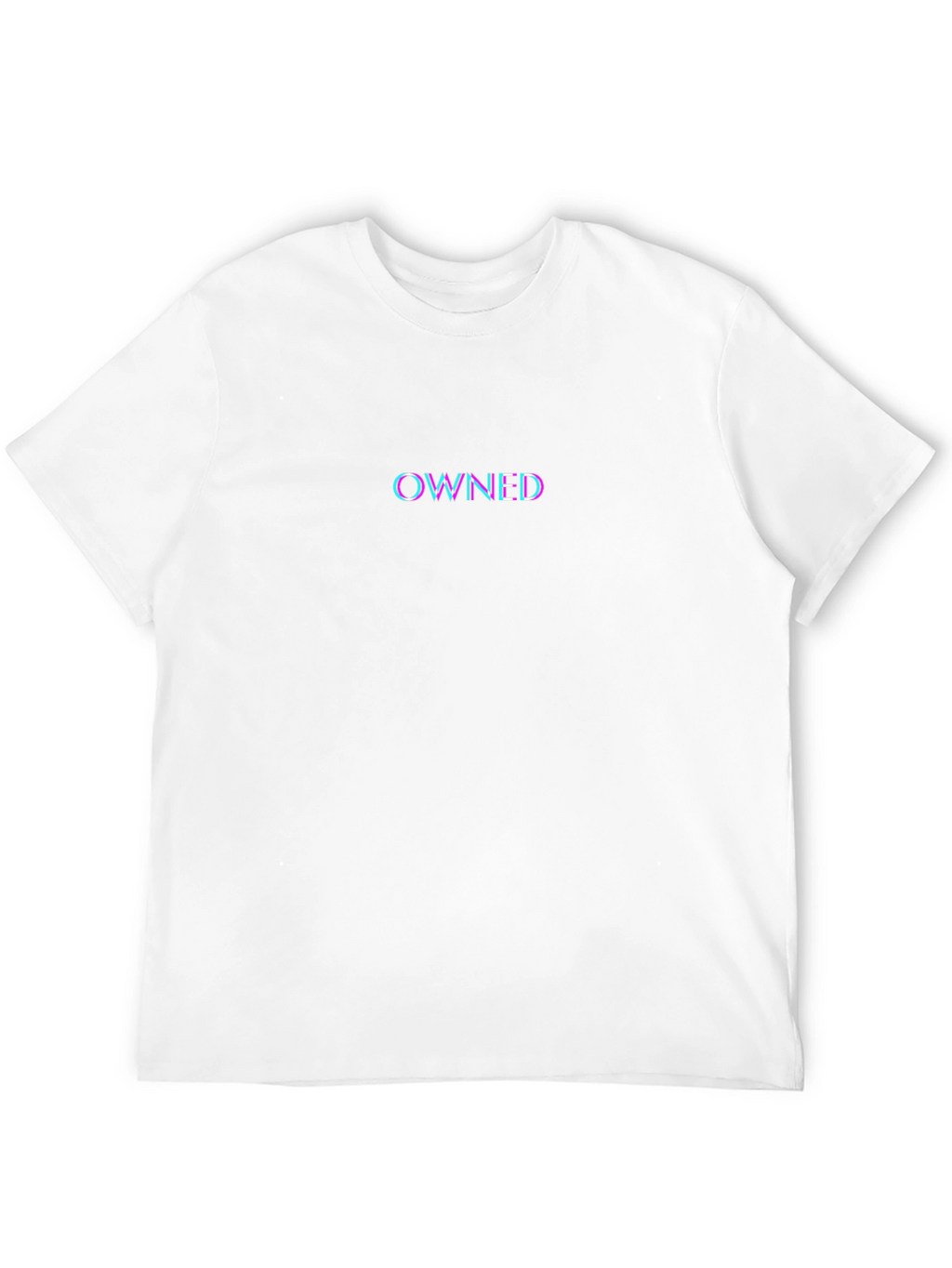 Owned Glitch Text Black T-Shirt
