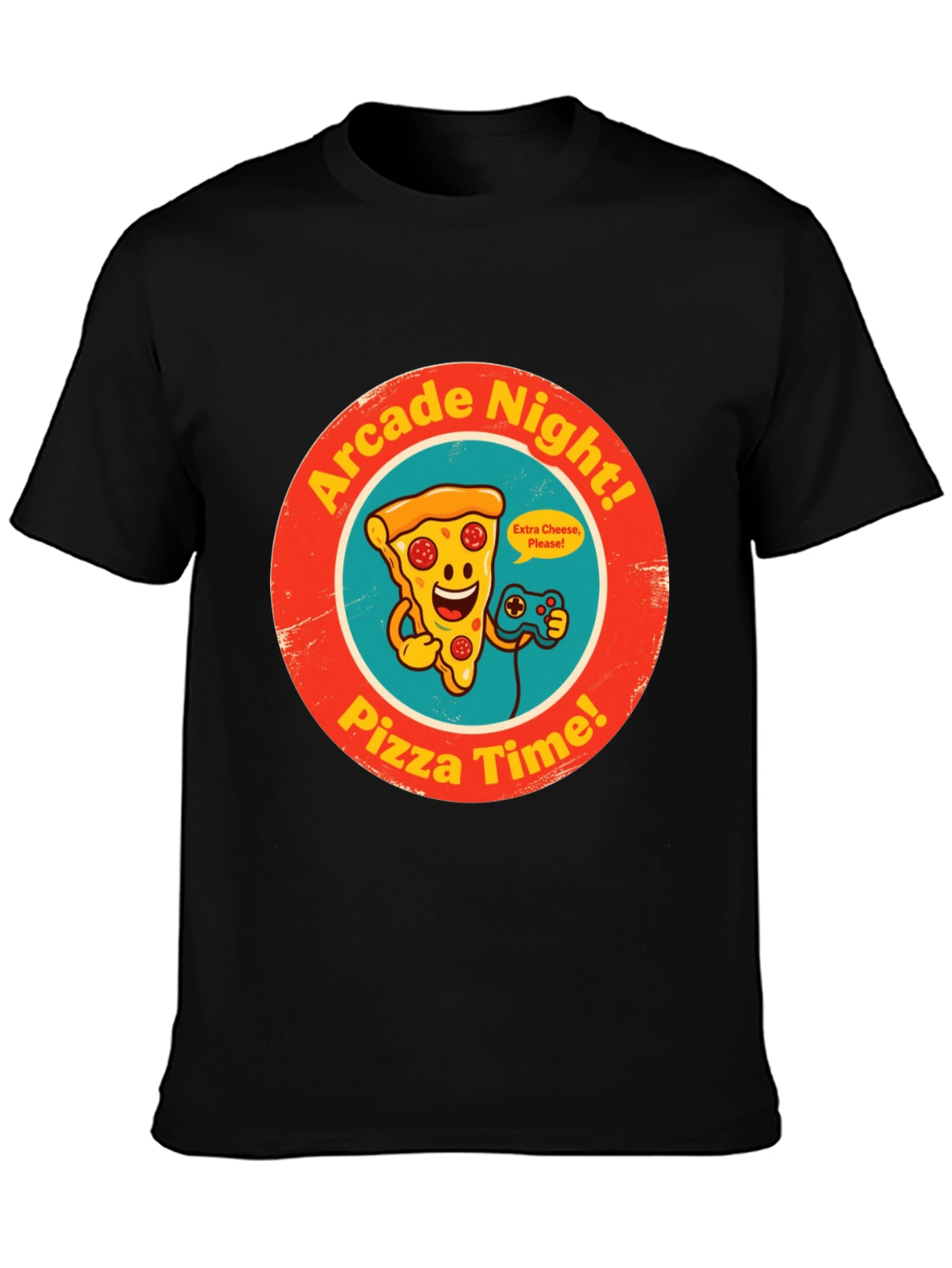 Arcade Night Pizza Time Graphic Tee