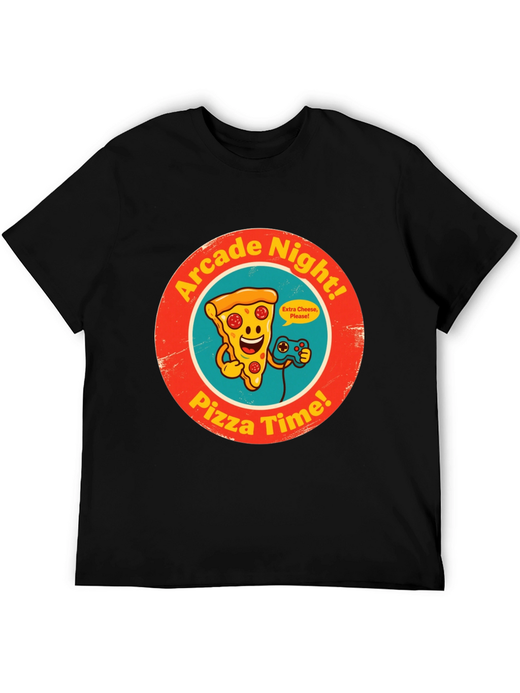 Arcade Night Pizza Time Graphic Tee