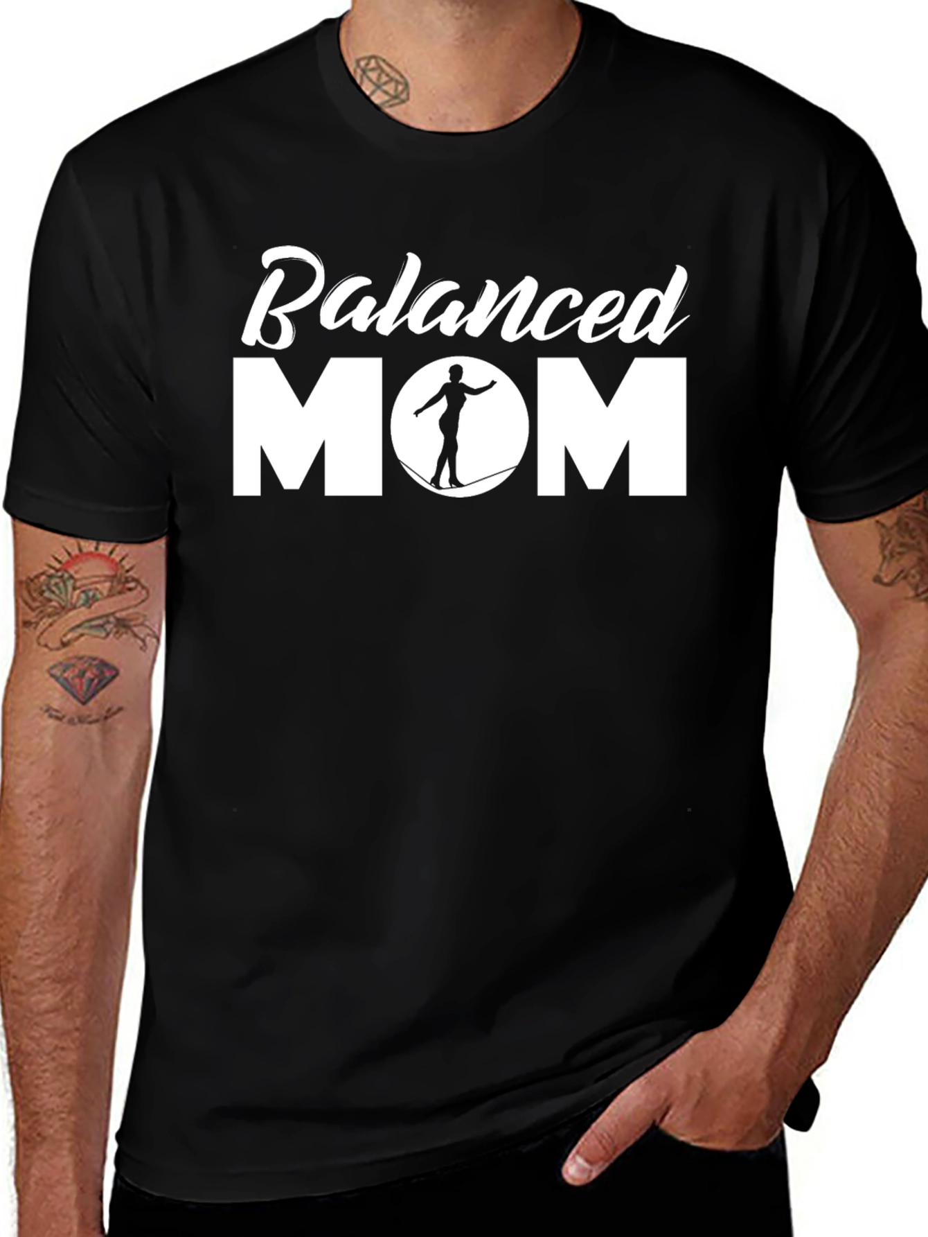 Balanced Mom Black T-Shirt