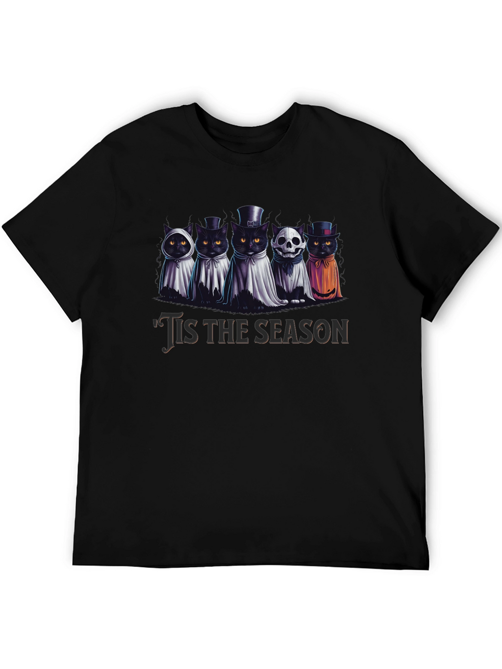 Spooky Cats Tis the Season Halloween T-Shirt