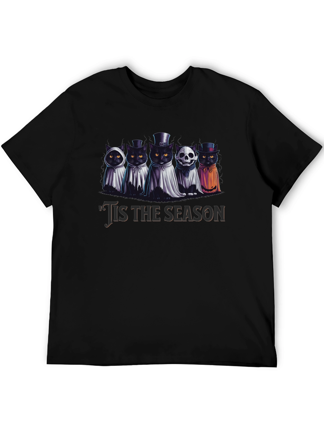 Spooky Cats Tis the Season Halloween T-Shirt